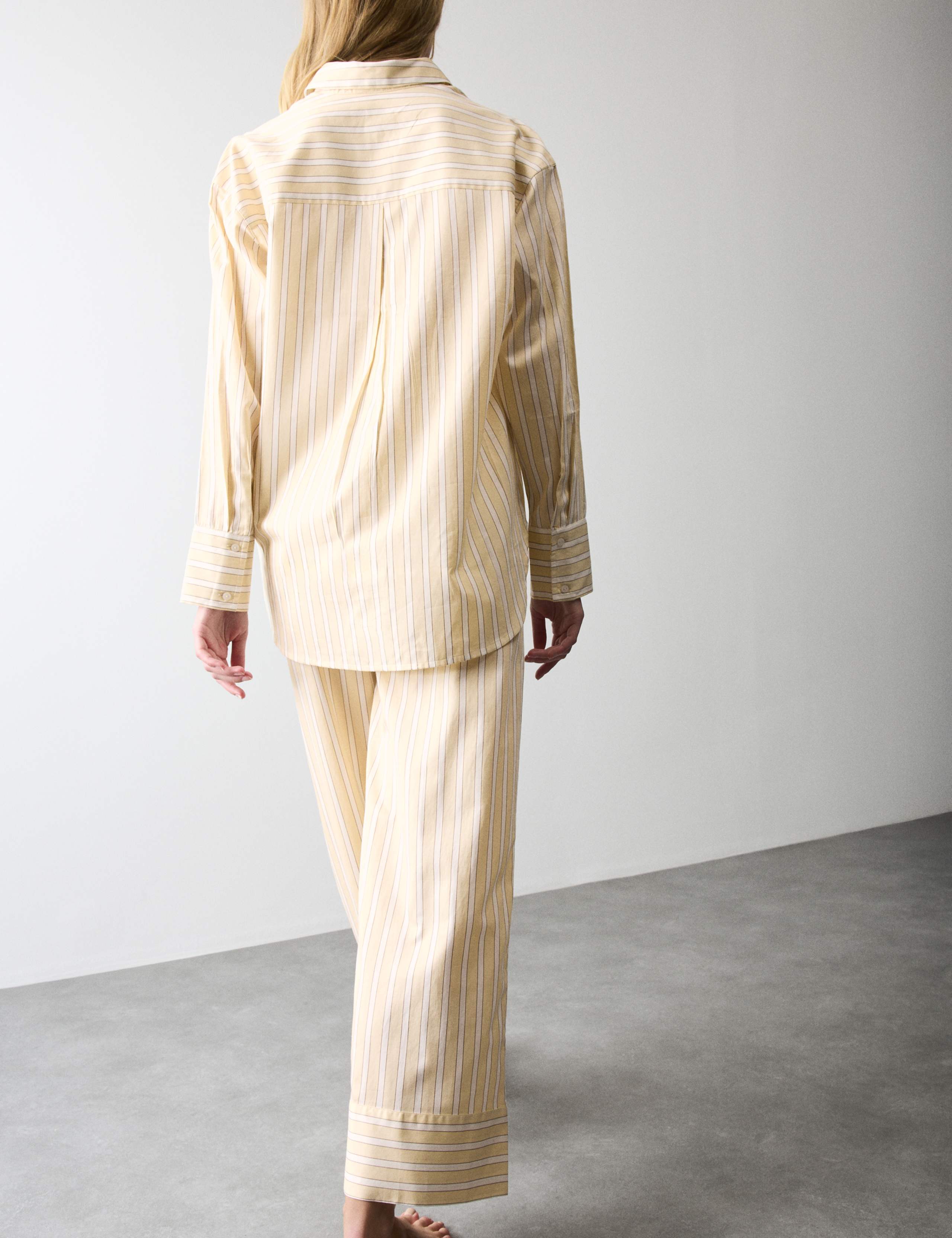 Pure Cotton Striped Revere Pyjama Set 5 of 6