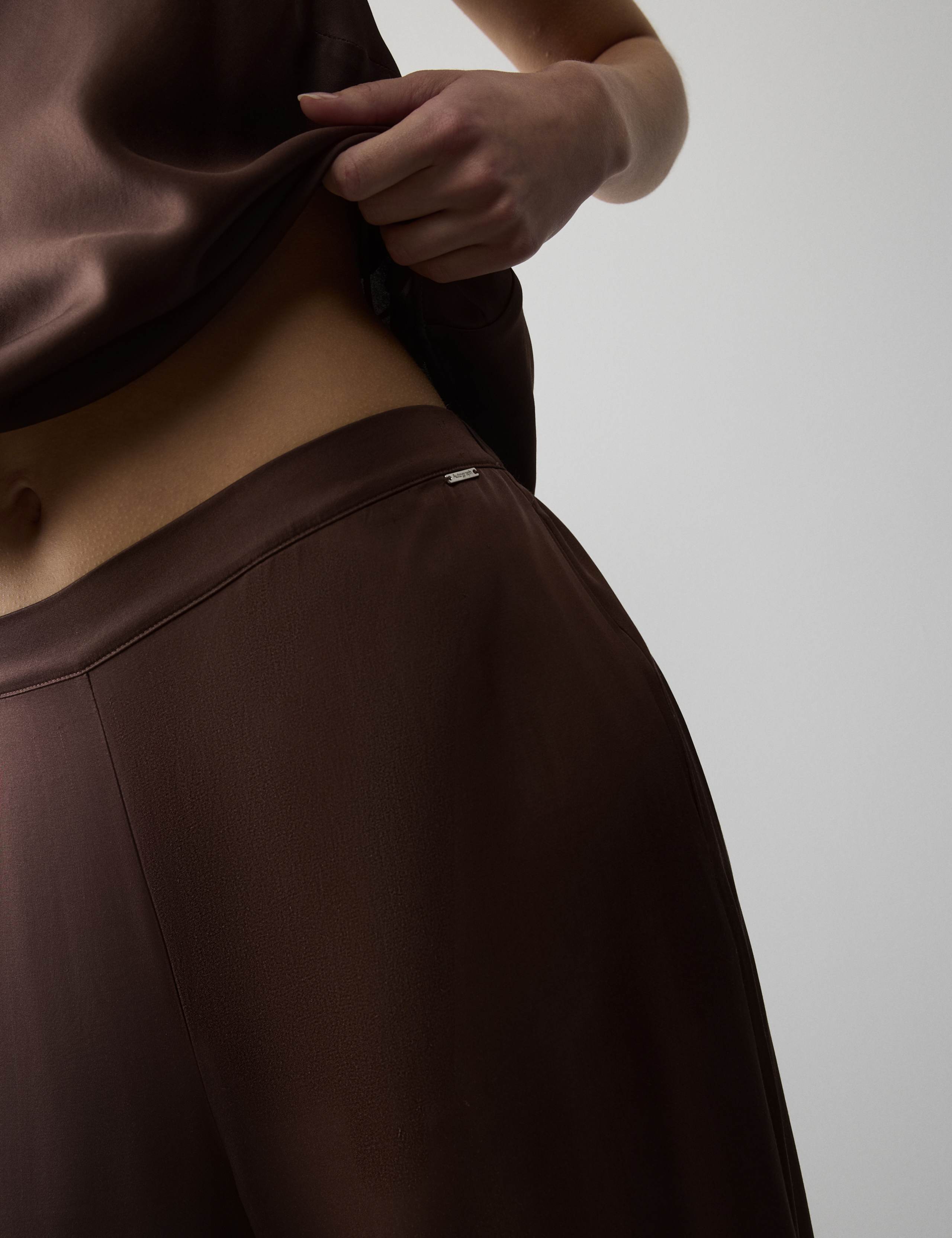Satin Wide Leg Pyjama Bottoms 3 of 4