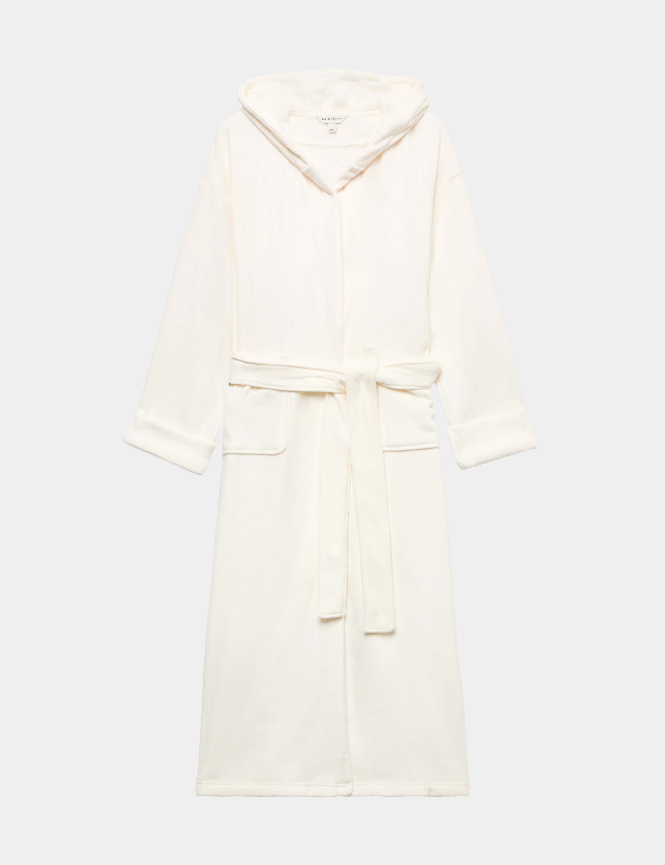 Velvet Fleece Tie Hooded Dressing Gown 2 of 5