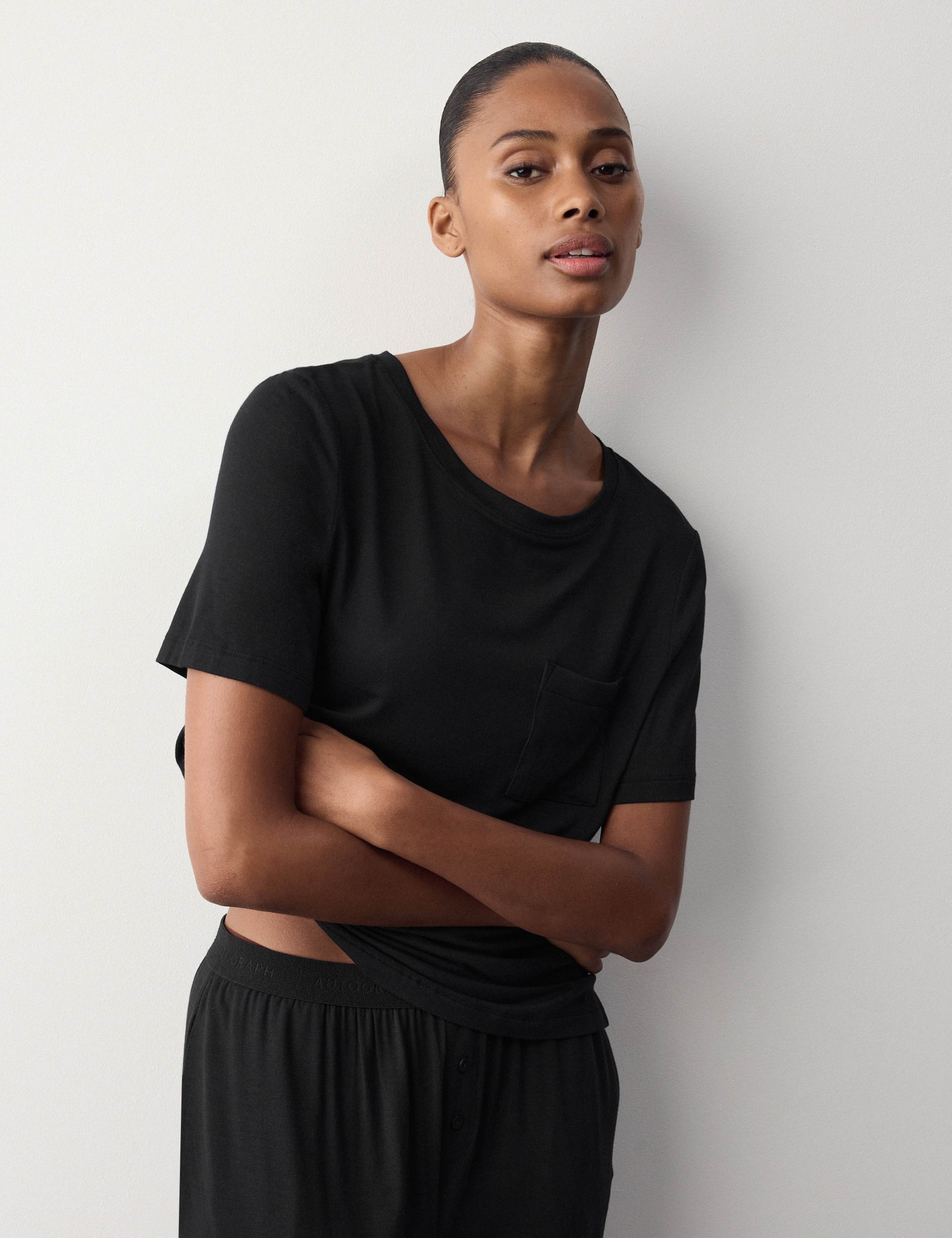 Modal Rich Short Sleeve Pyjama Top 1 of 5
