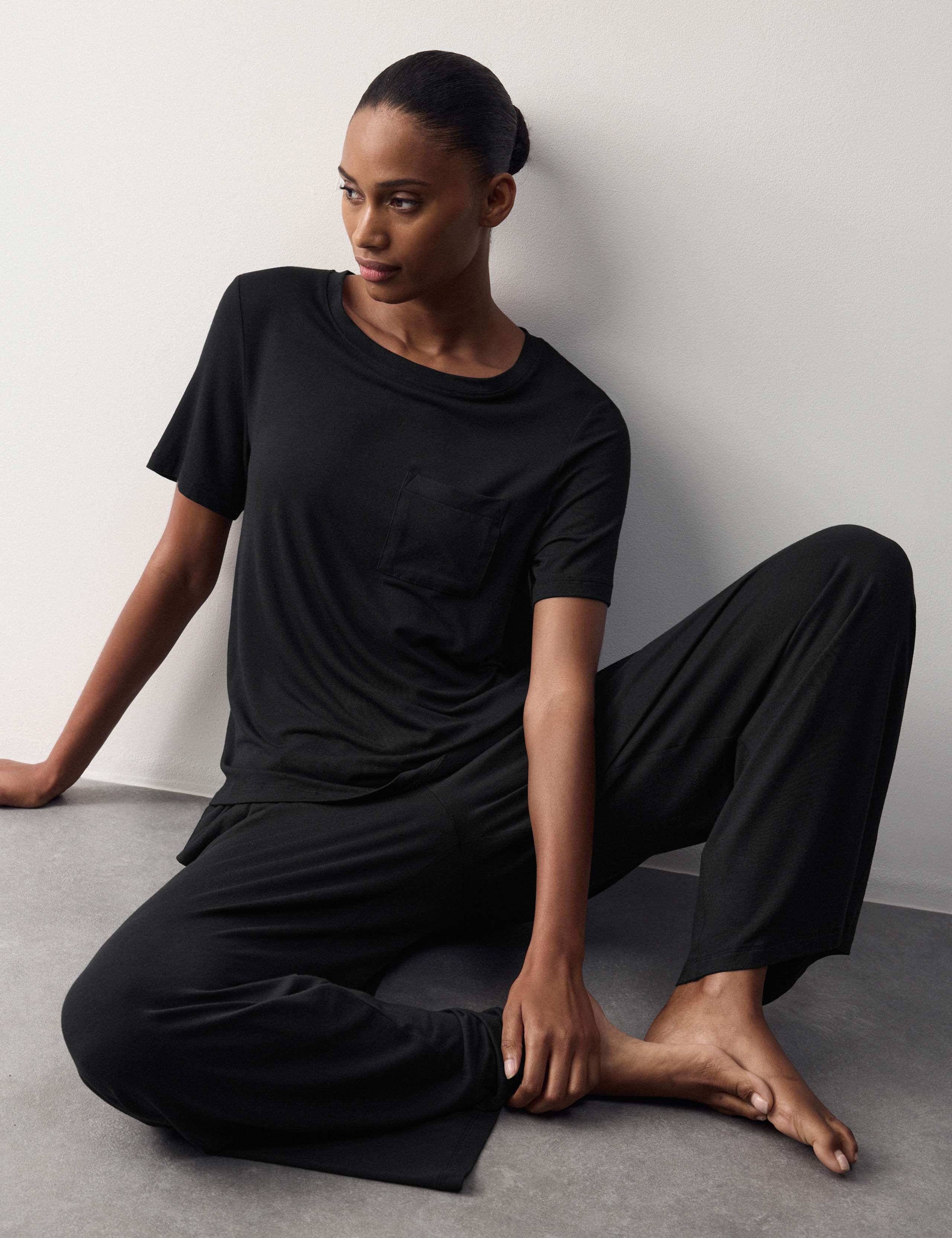 Modal Rich Wide Leg Pyjama Bottoms 6 of 6