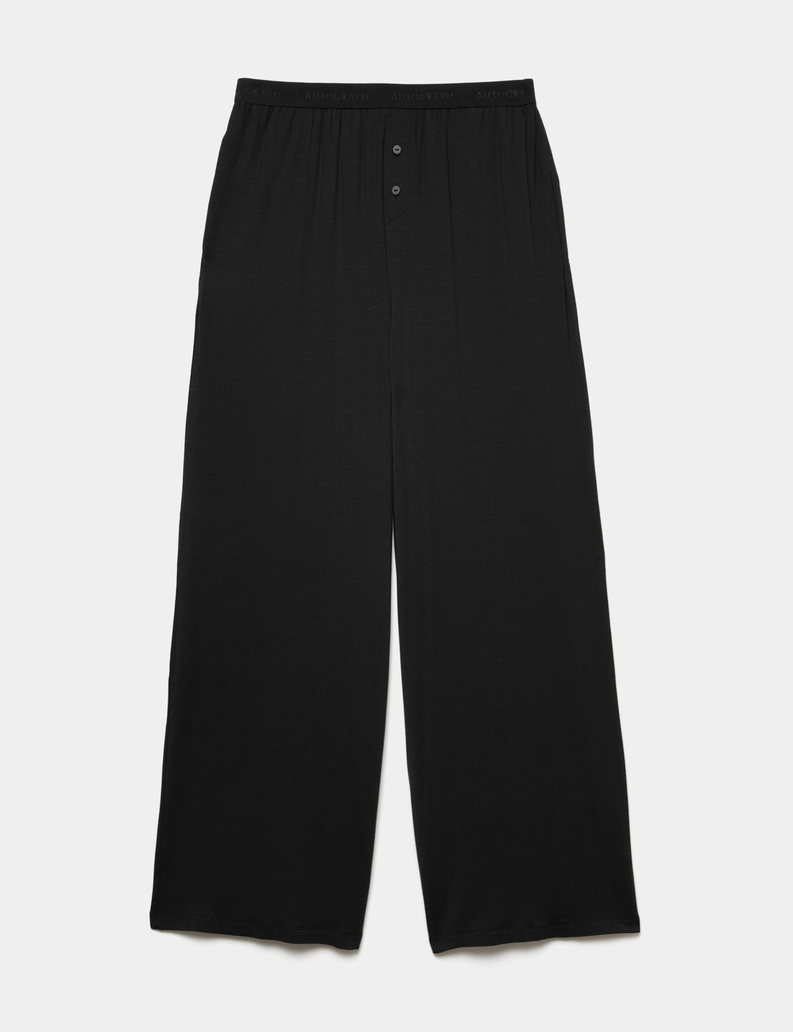 Modal Rich Wide Leg Pyjama Bottoms 2 of 6