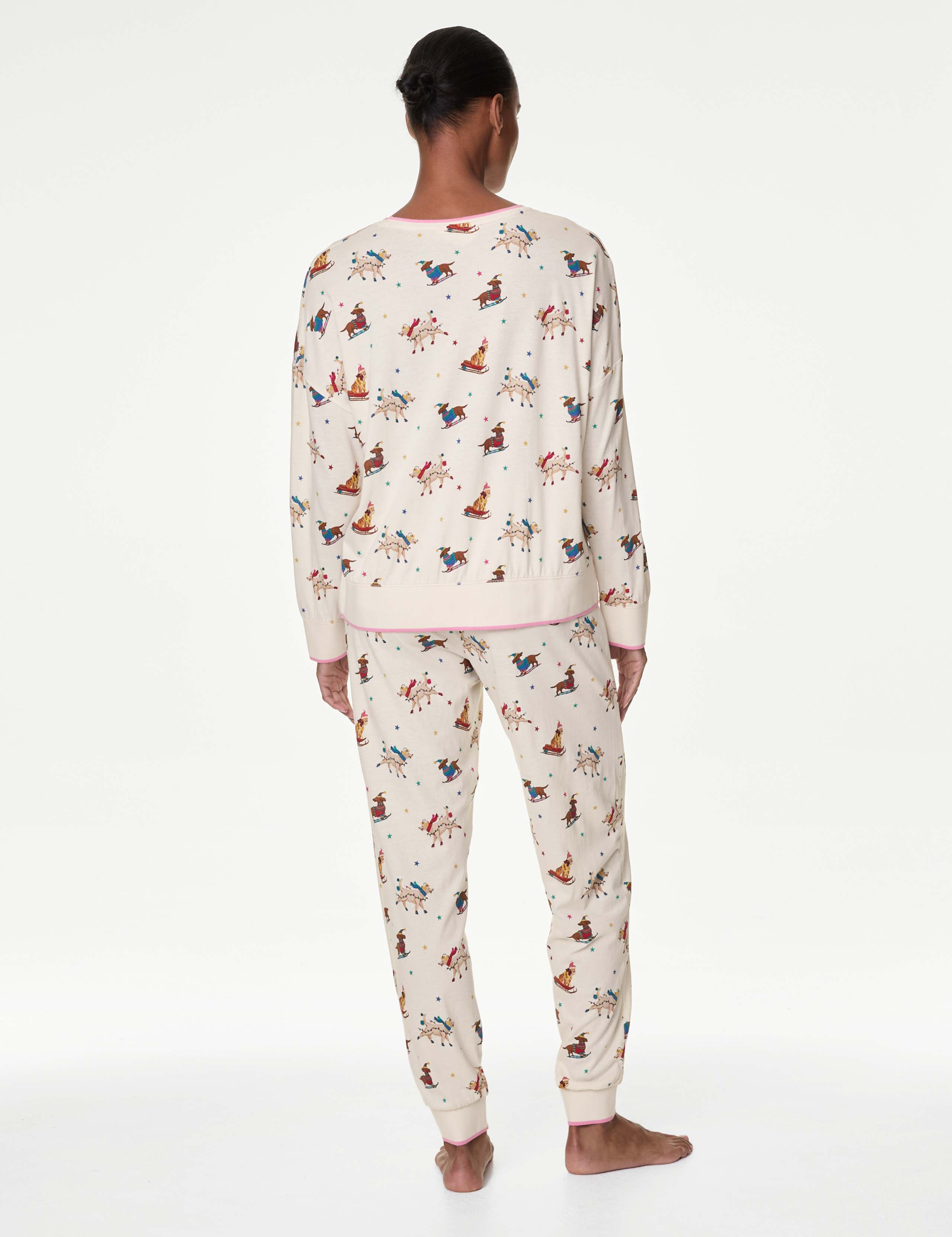 Pure Cotton Printed Pyjama Set 6 of 6