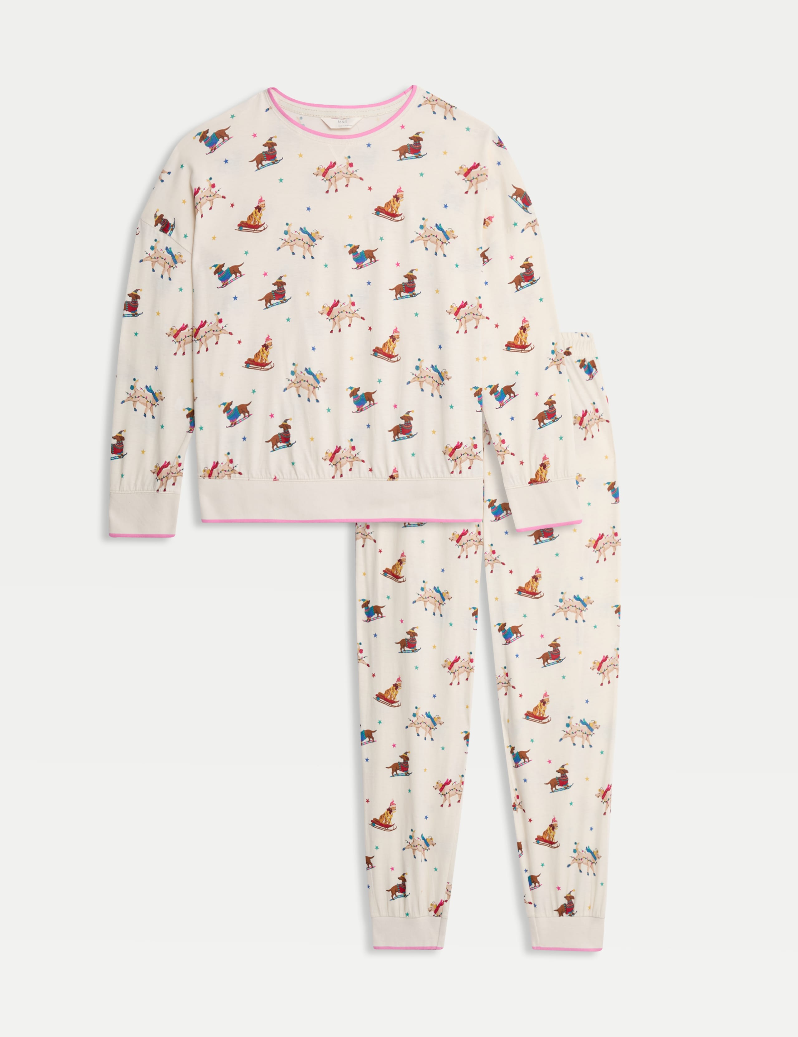 Pure Cotton Printed Pyjama Set 2 of 6