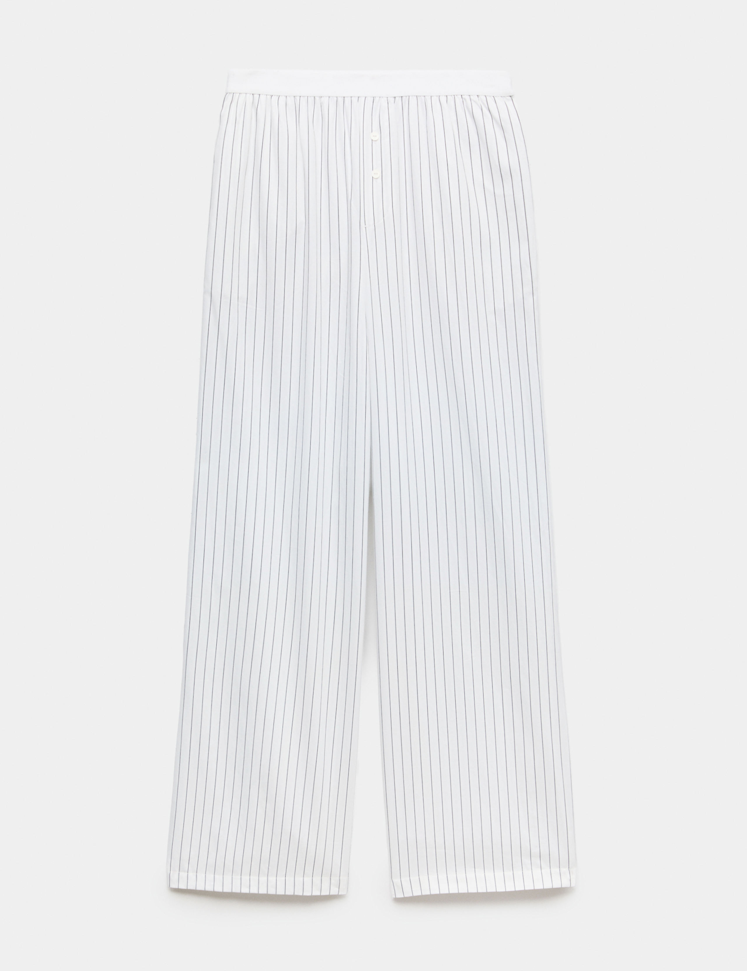 Pure Cotton Striped Wide Leg Pyjama Bottoms 2 of 5