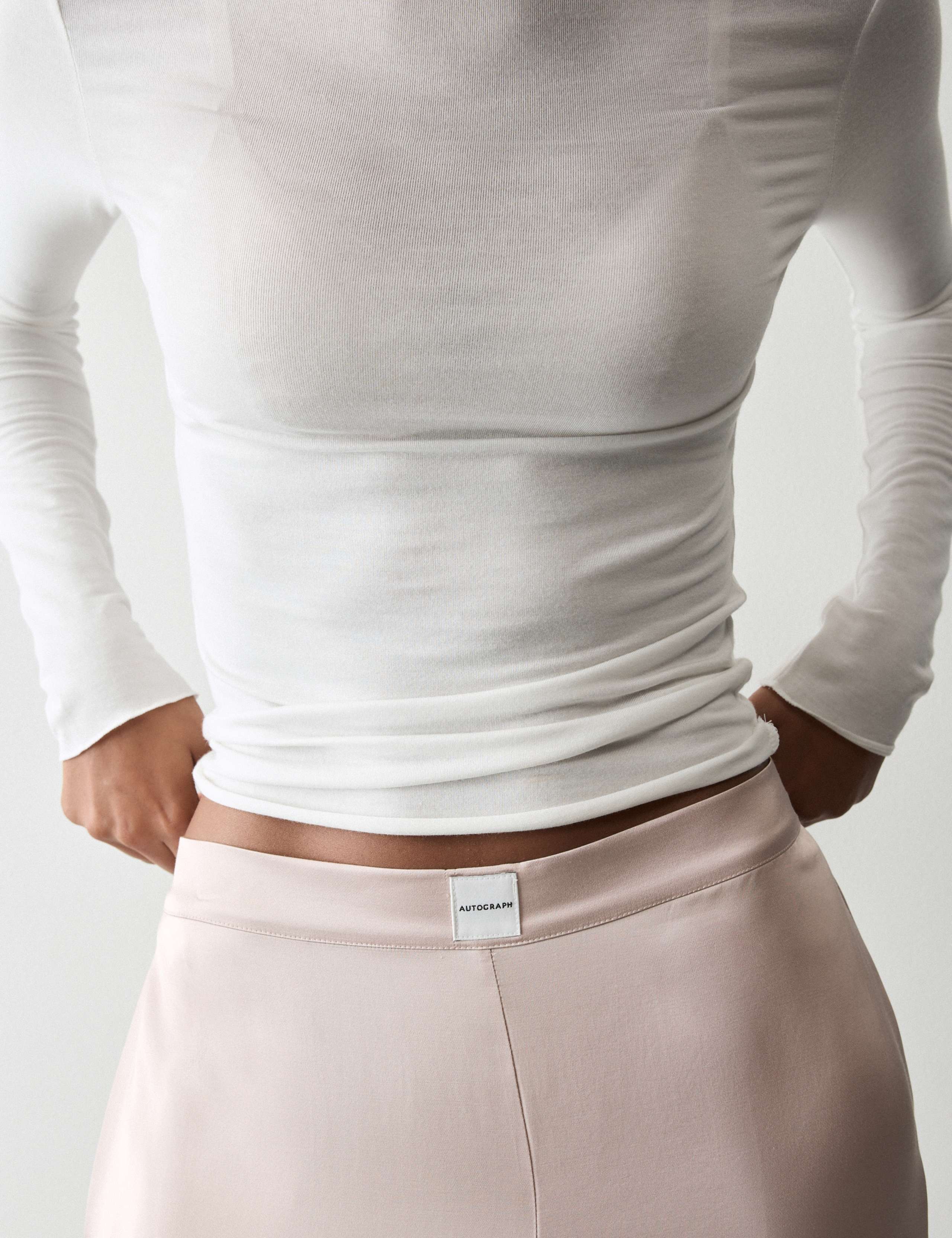 Premium Satin Wide Leg Pyjama Bottoms 3 of 6
