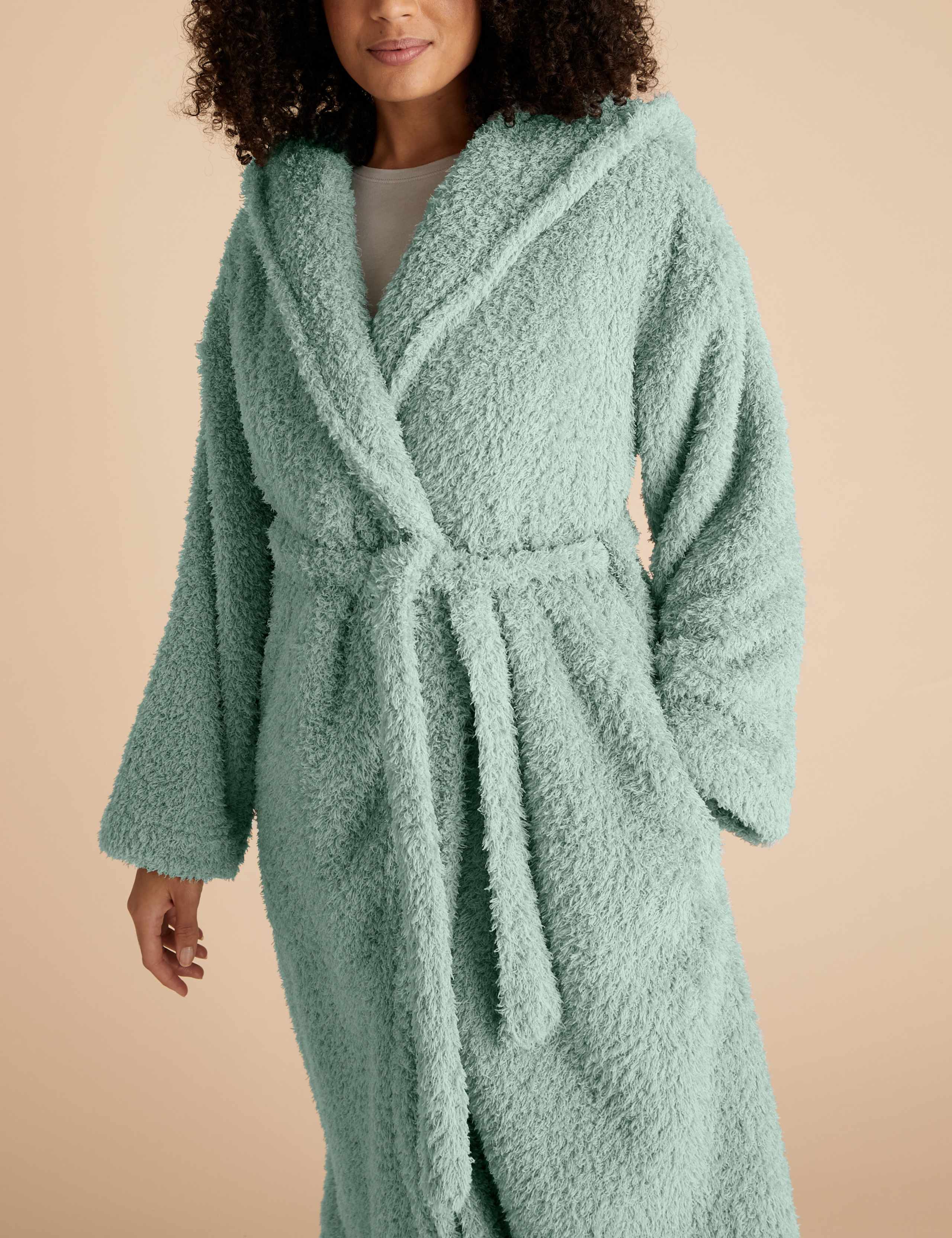 Feather Fleece Hooded Dressing Gown 3 of 5