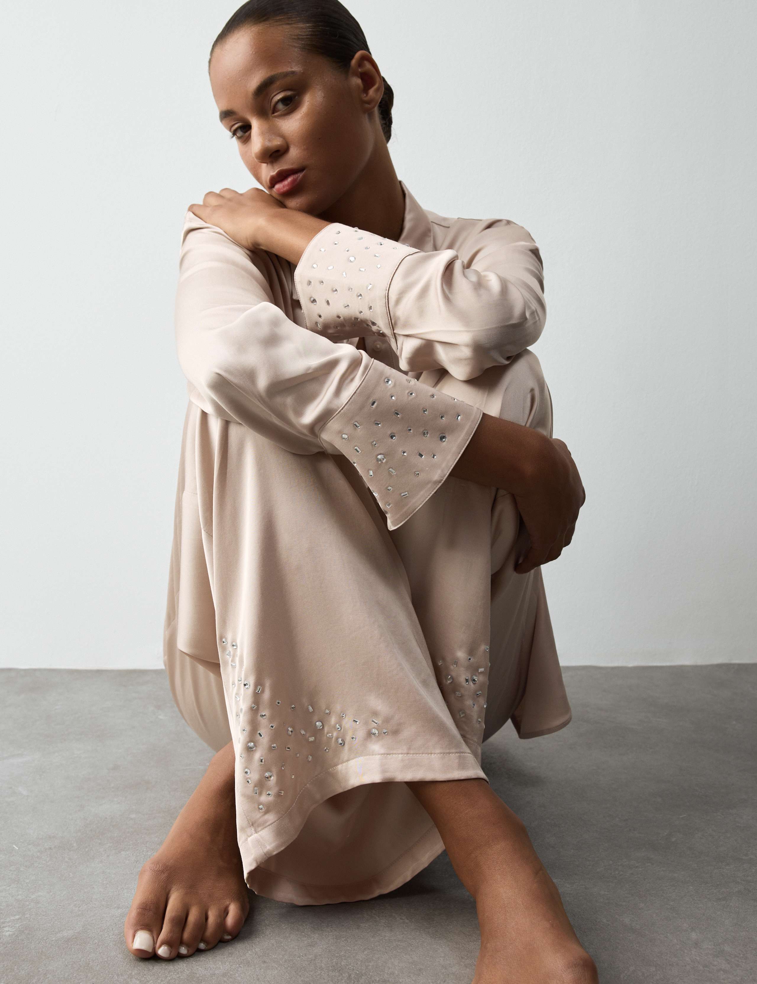 Satin Embellished Pyjama Set 4 of 6