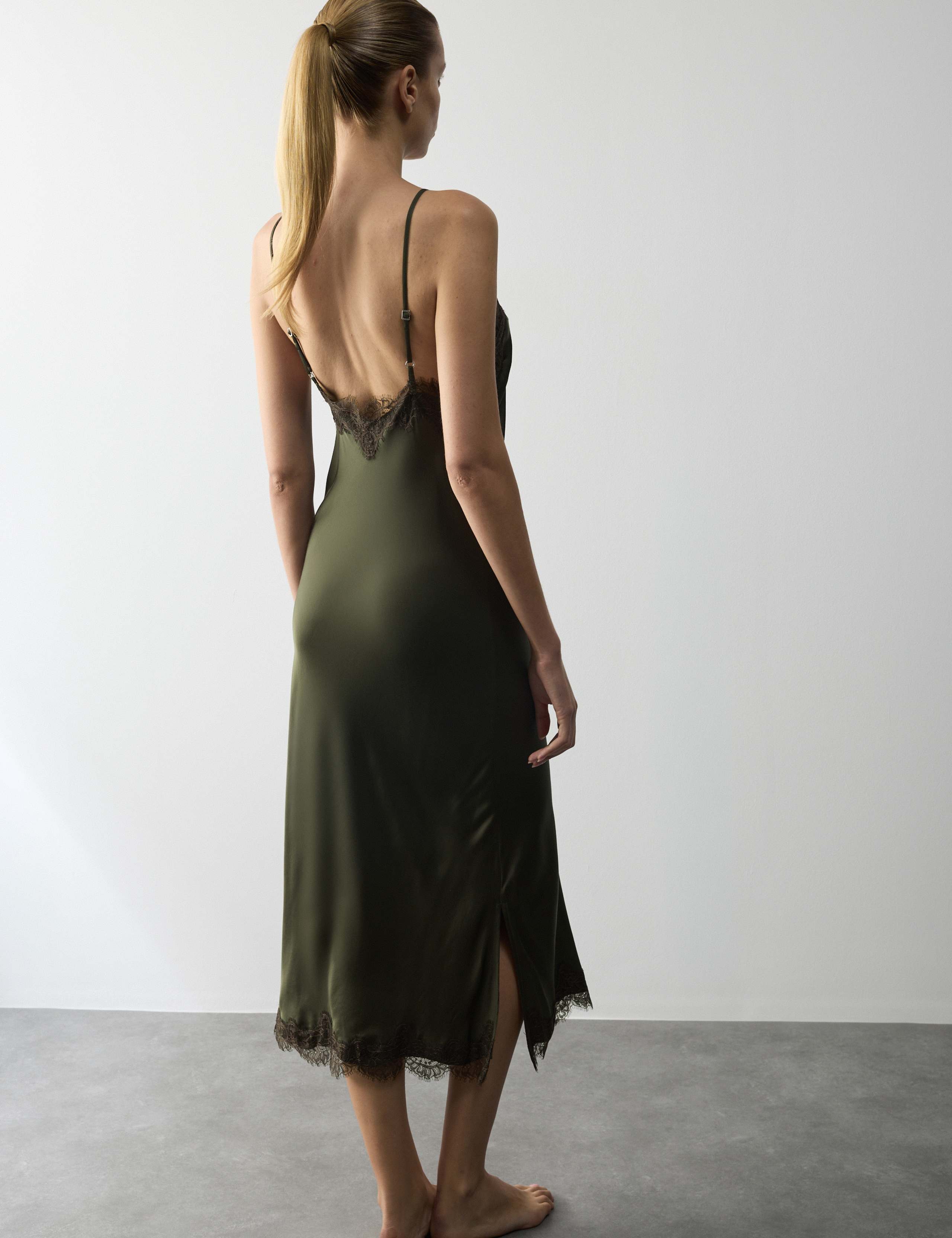 Satin & Lace Maxi Chemise 7 of 7