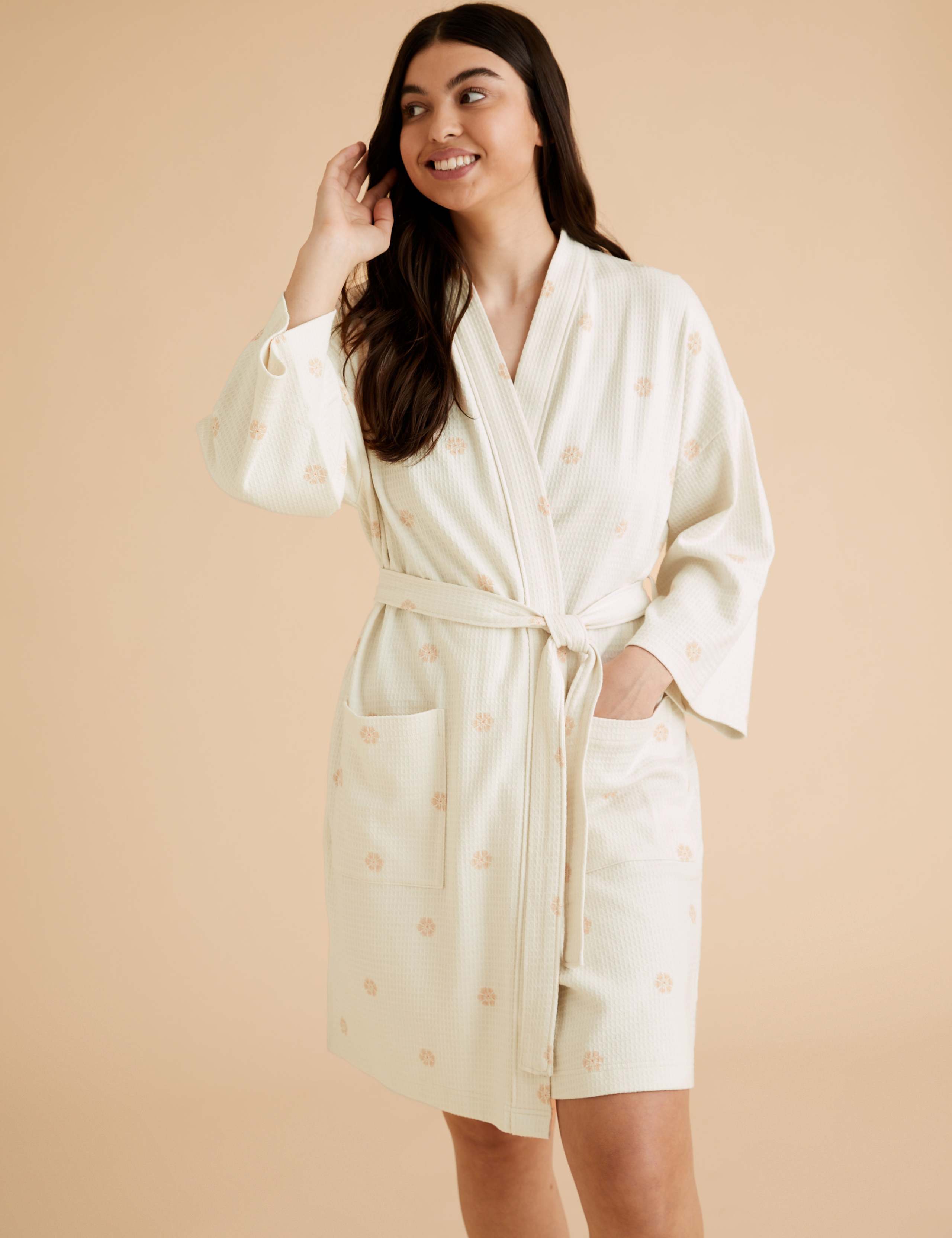 pure cotton jersey waffle dressing gown Cer Waffle Robe