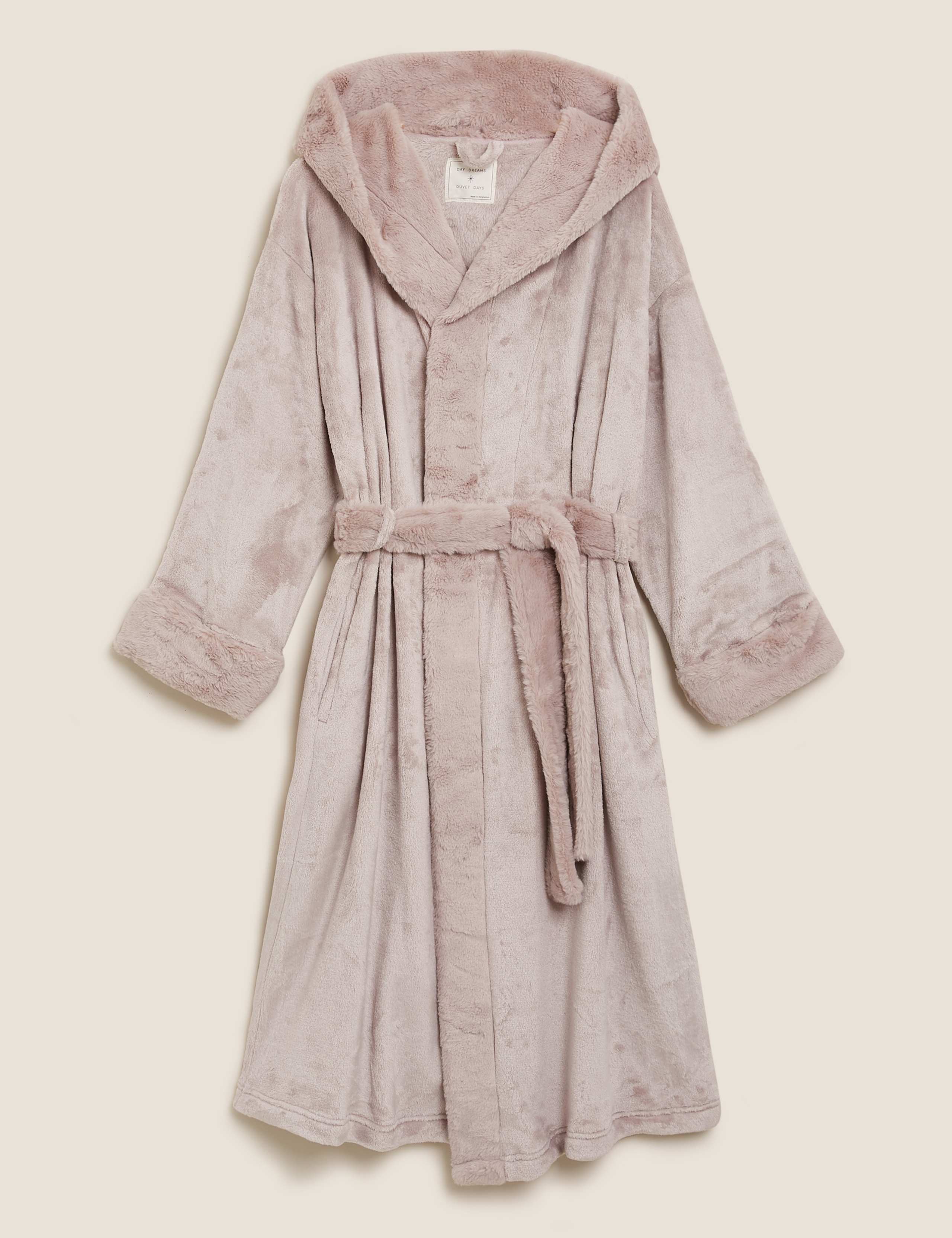 Fleece Fur Trim Long Dressing Gown 2 of 4