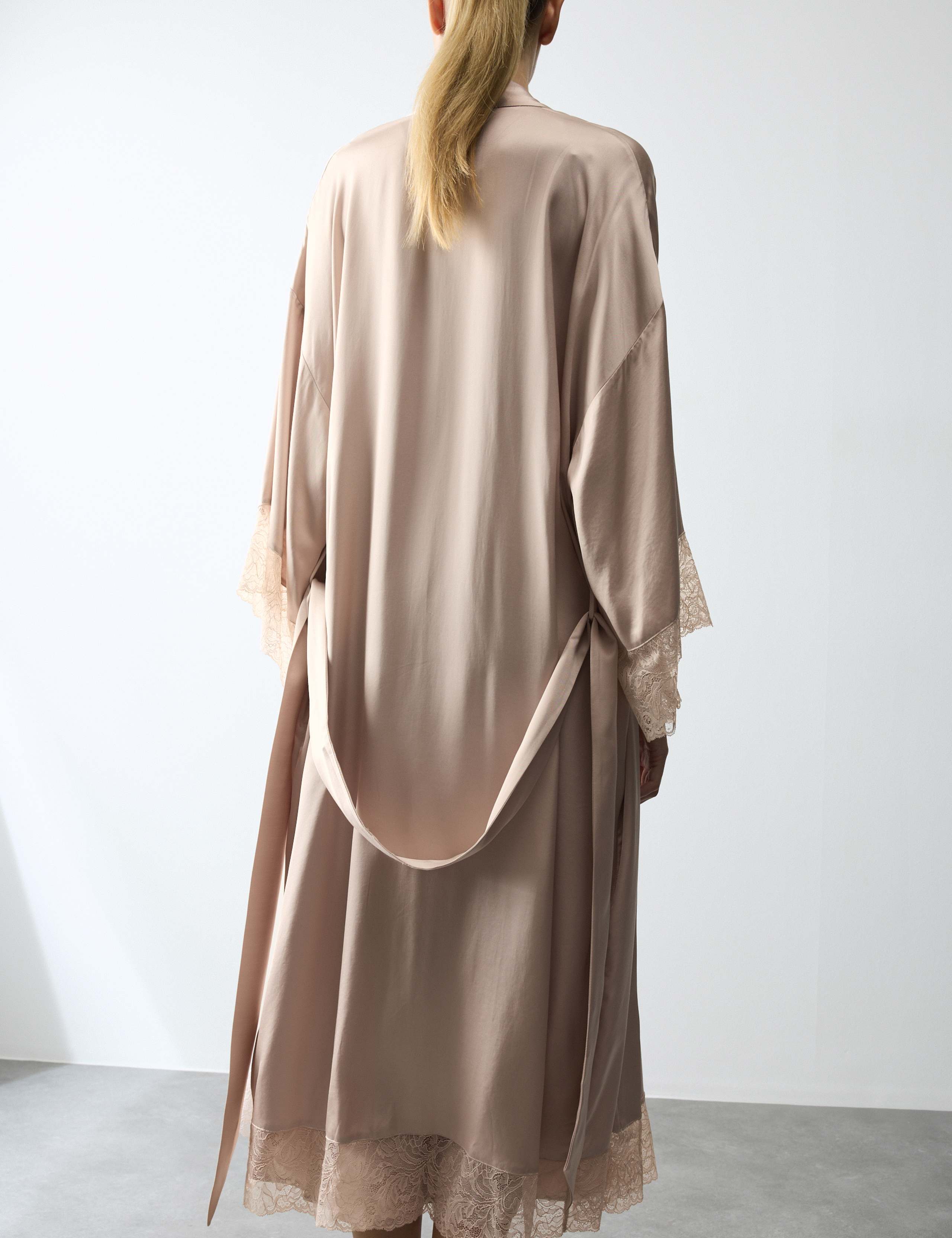Satin Lace Long Wrap 3 of 6