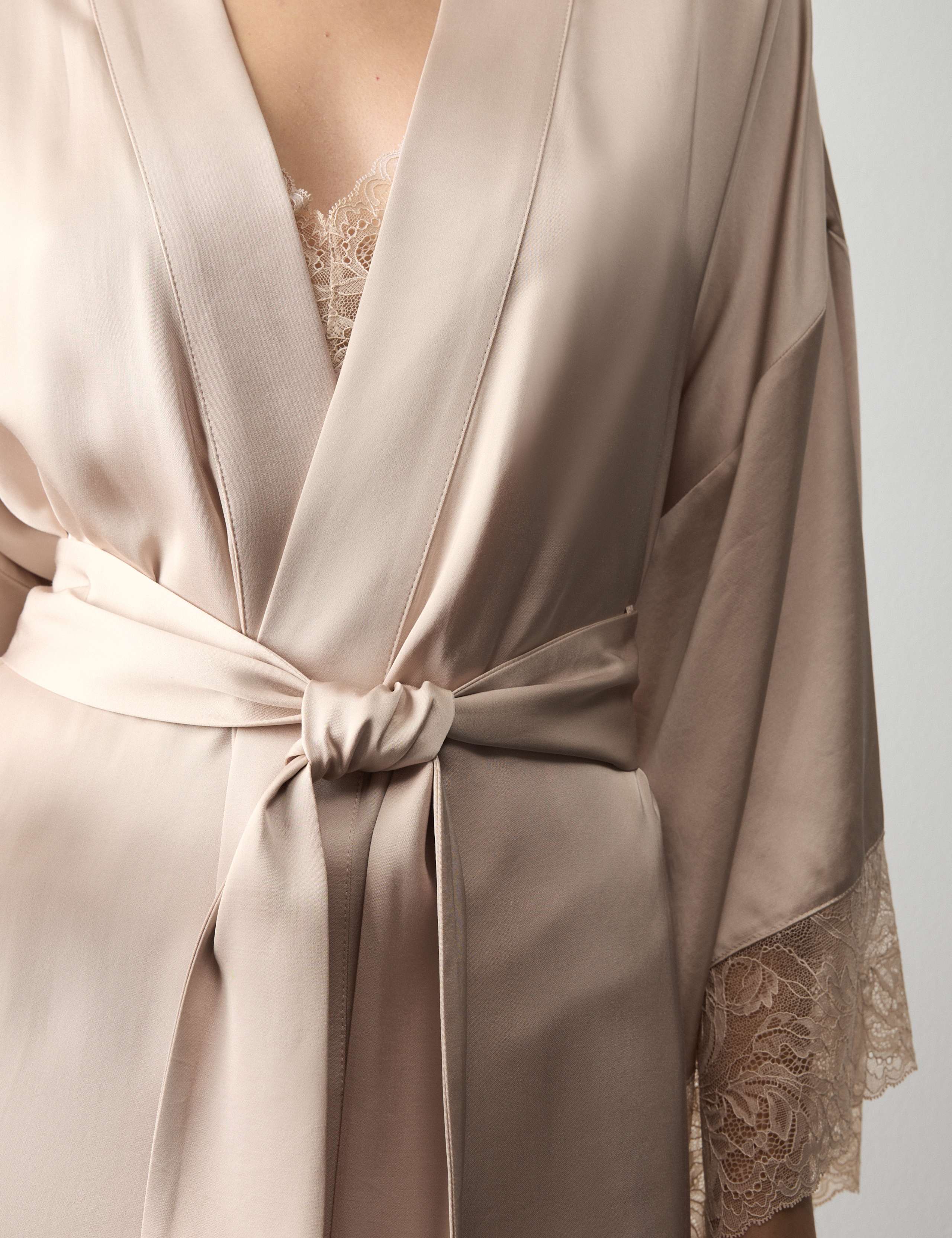 Satin Lace Long Wrap 4 of 6