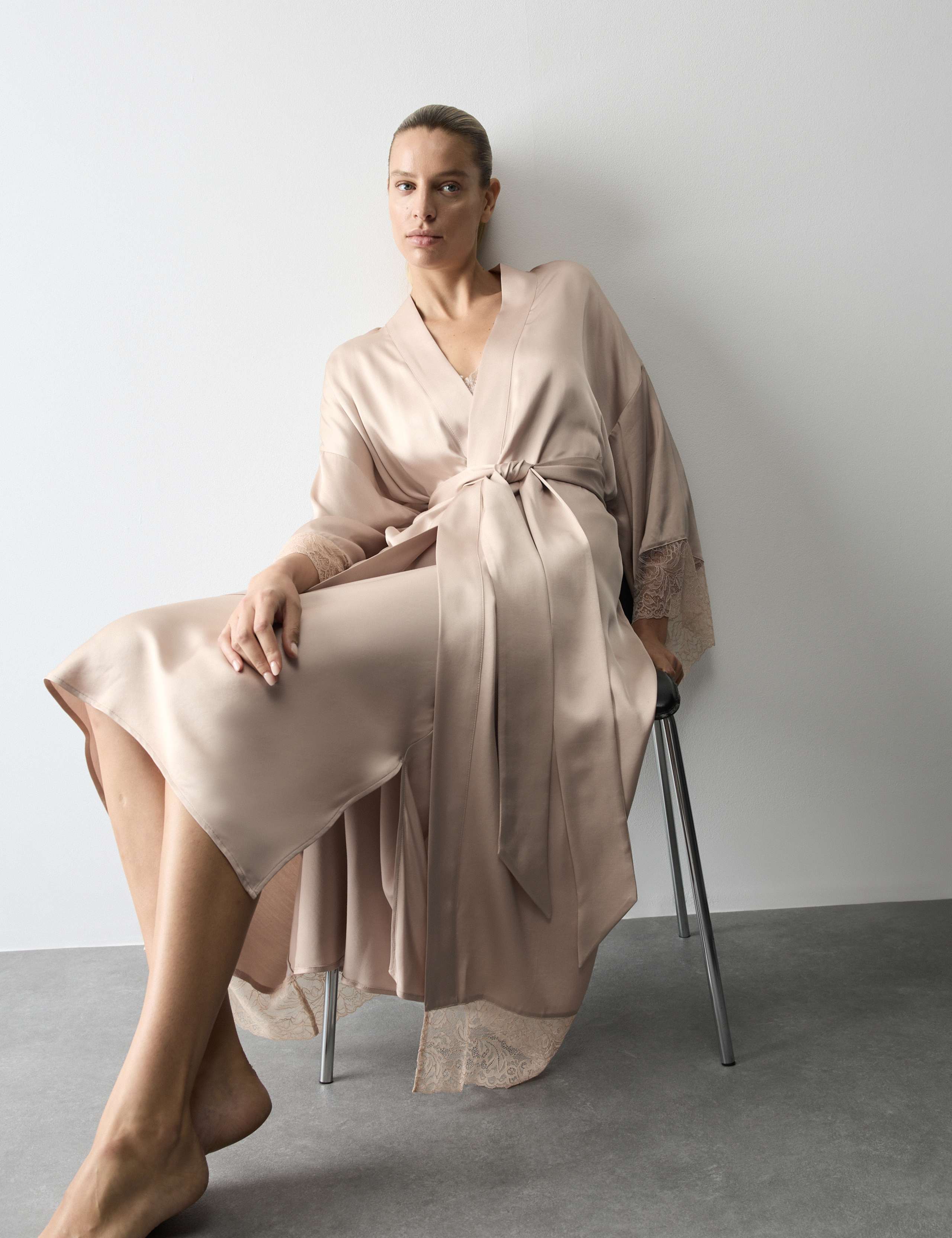 Satin Lace Long Wrap 5 of 6
