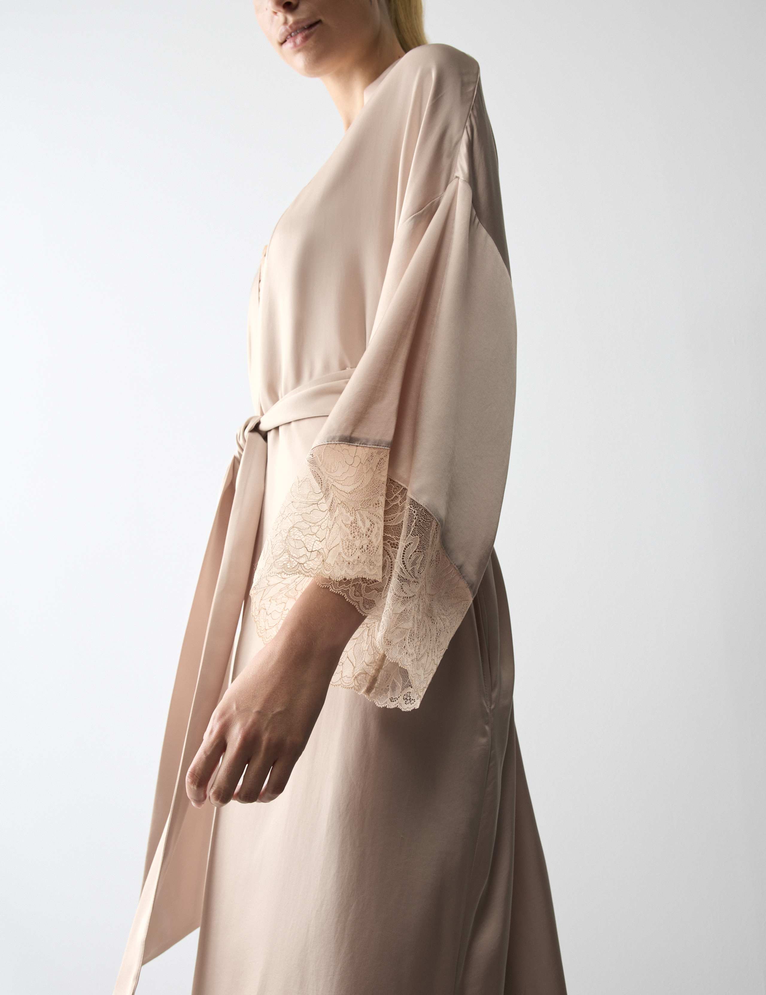 Satin Lace Long Wrap 6 of 6