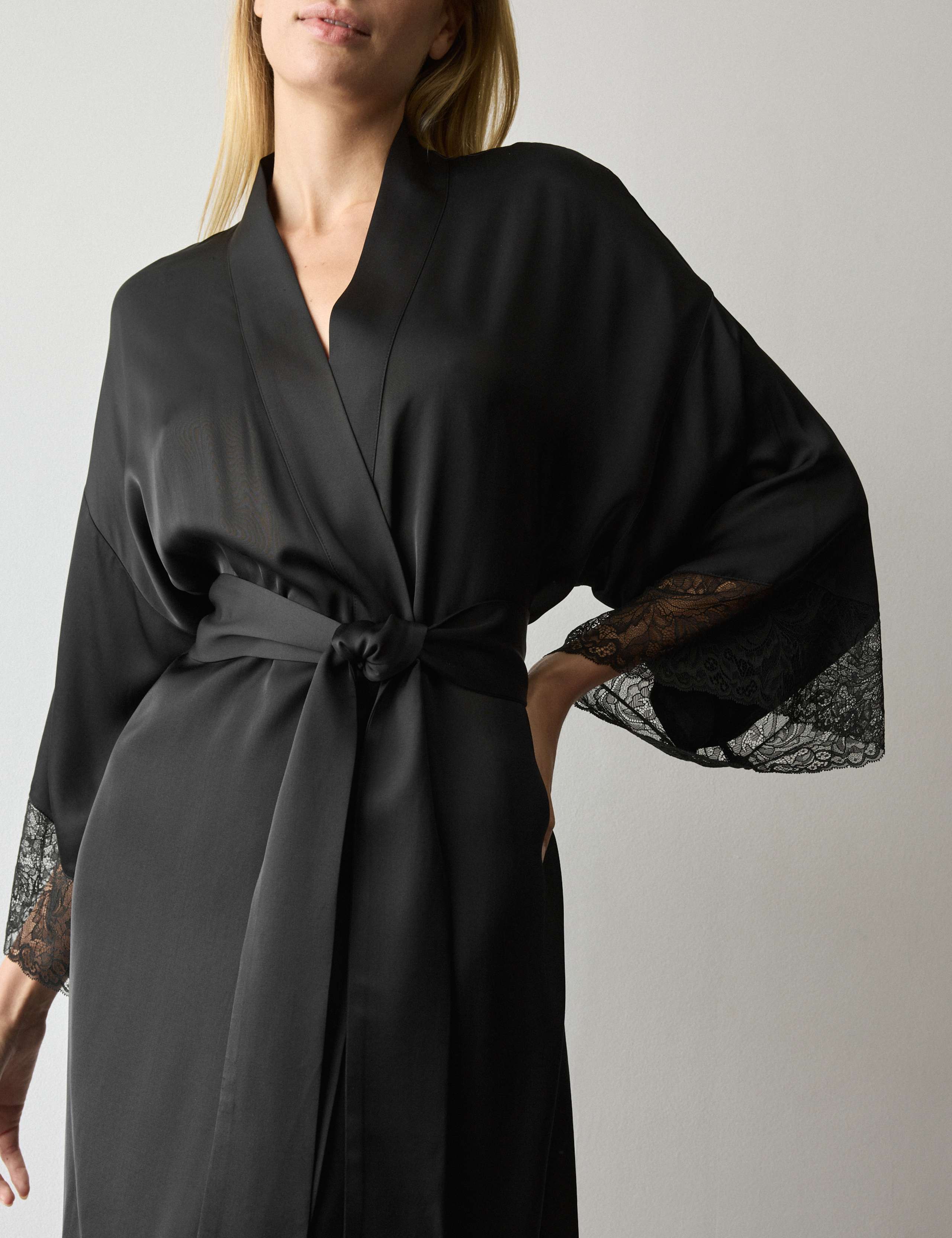 Satin Lace Long Wrap 4 of 5