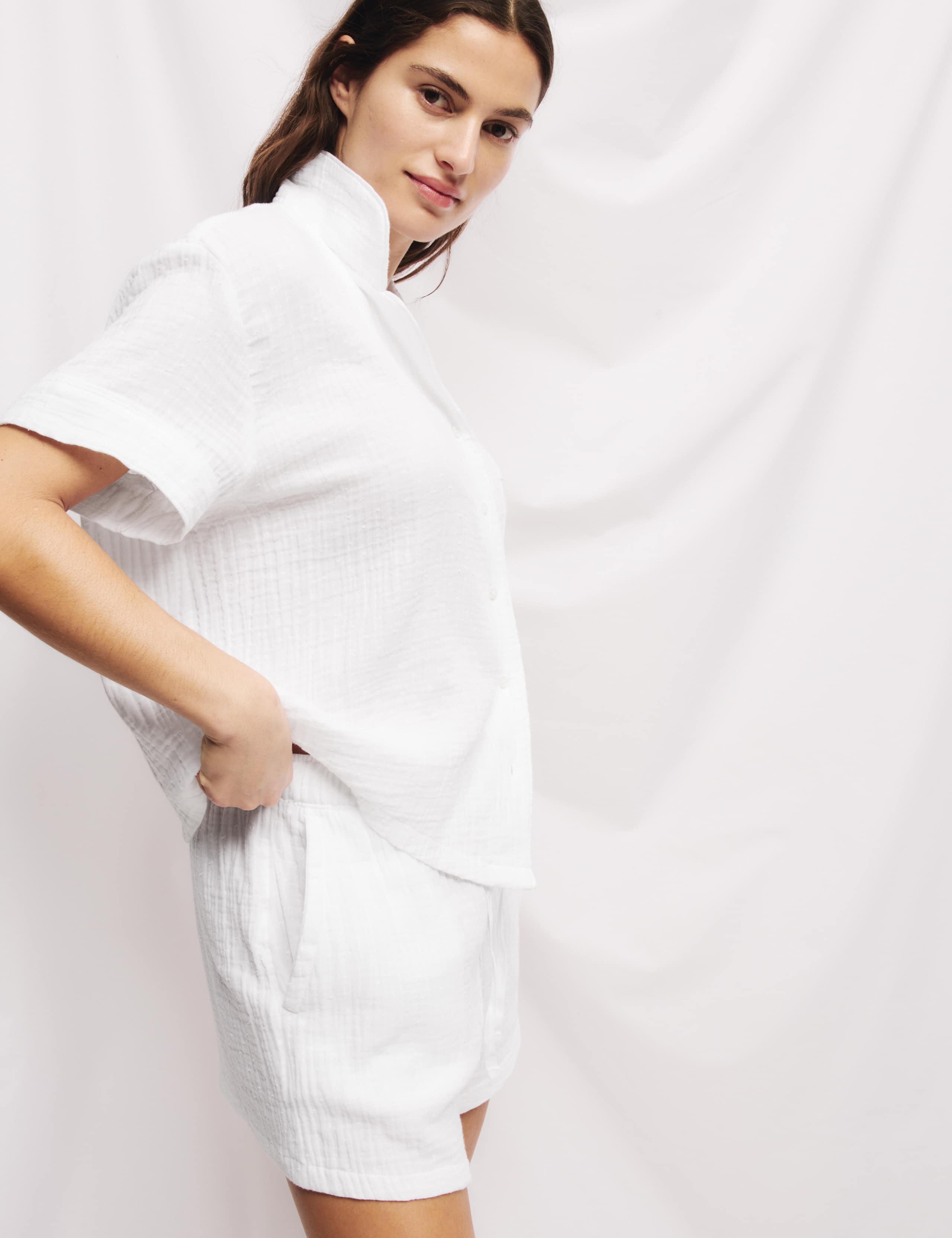 Pure Cotton Dobby Muslin Shortie Set 5 of 5