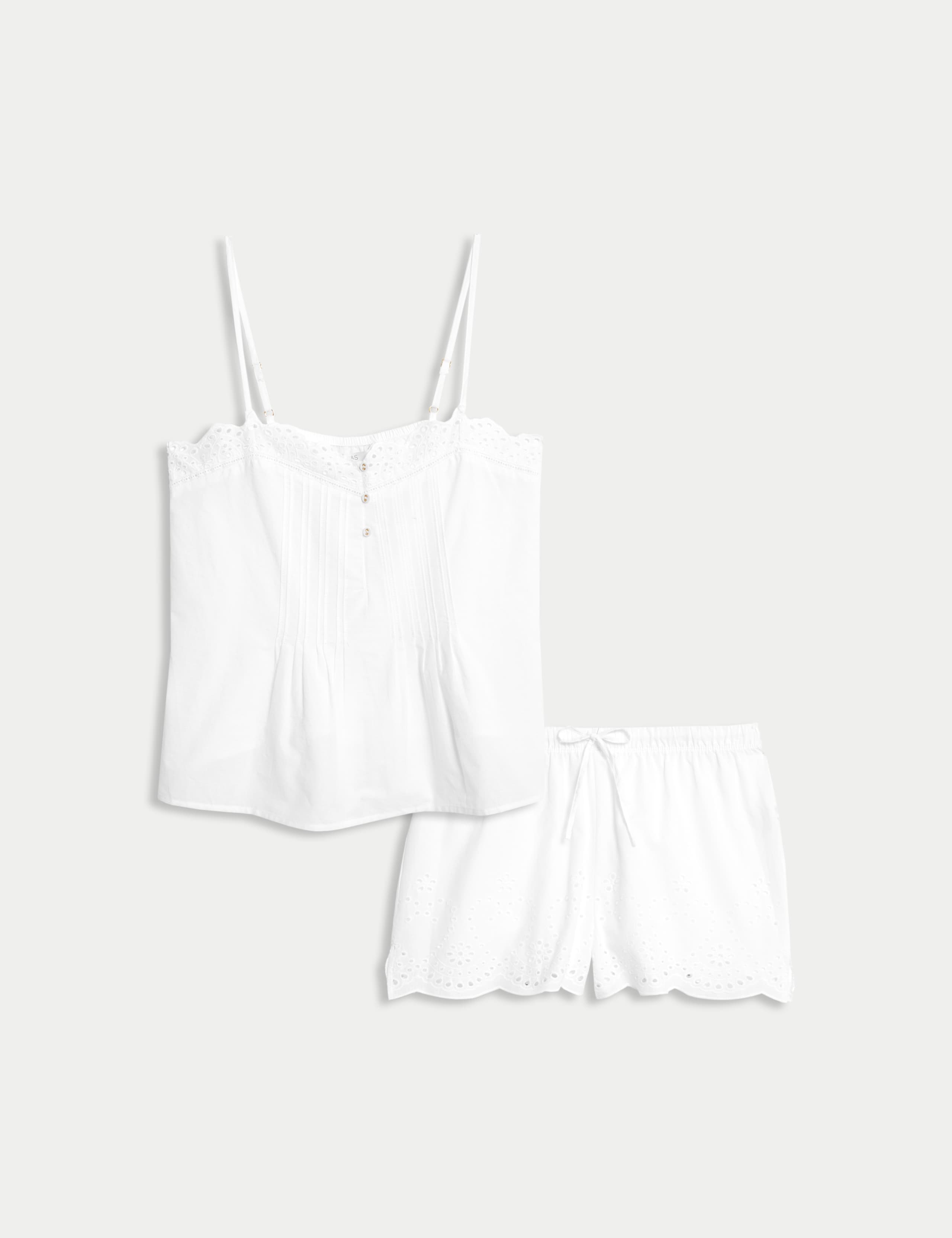 Pure Cotton Voile Cami Shortie Set 2 of 6