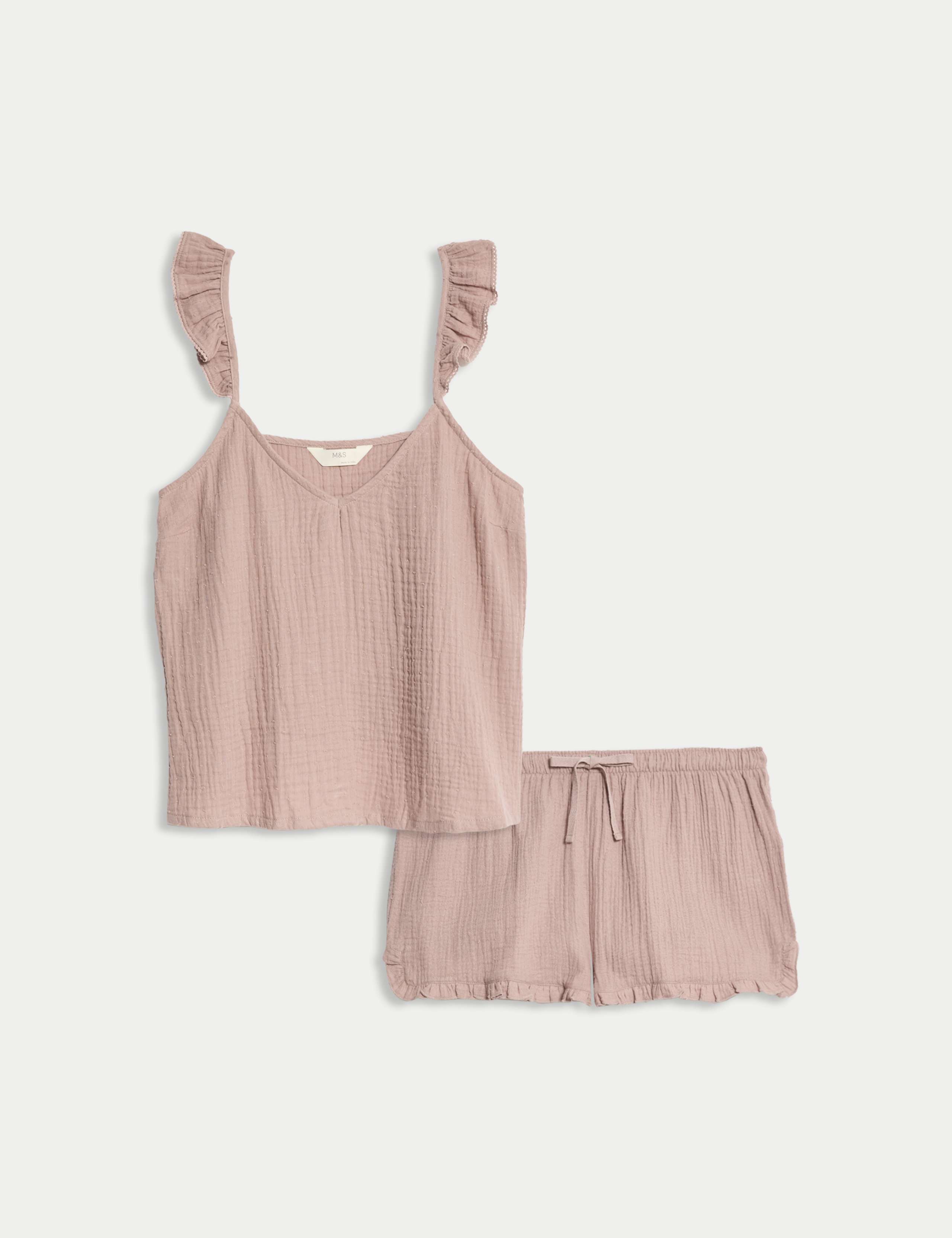 Pure Cotton Muslin Cool Comfort™ Shortie Set 2 of 6