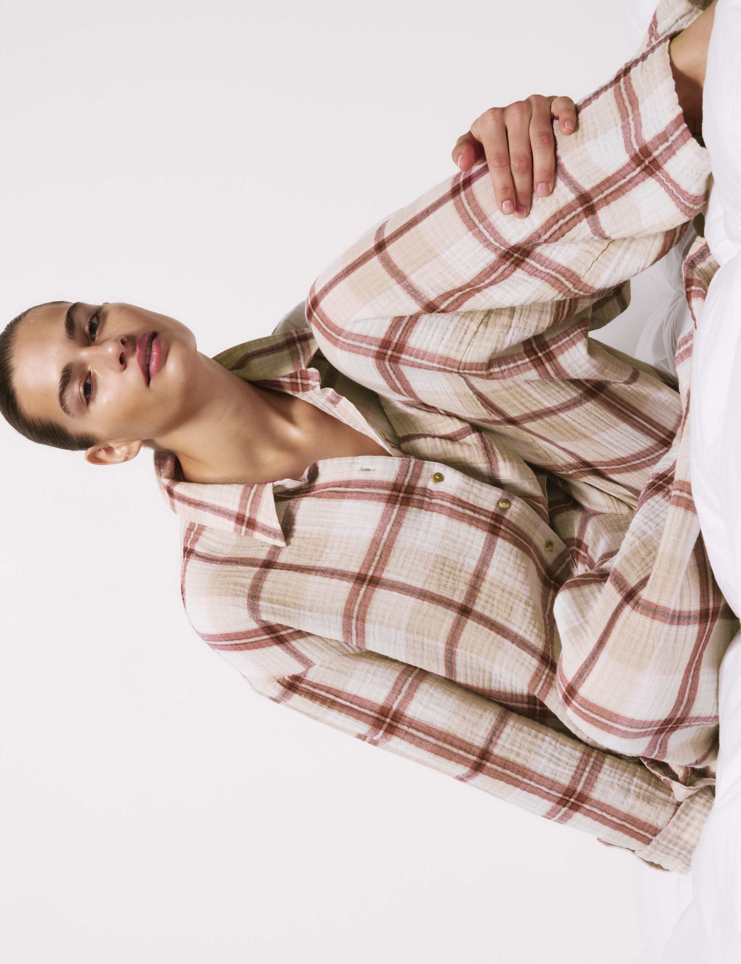 Pure Cotton Checked Pyjama Set 5 of 6