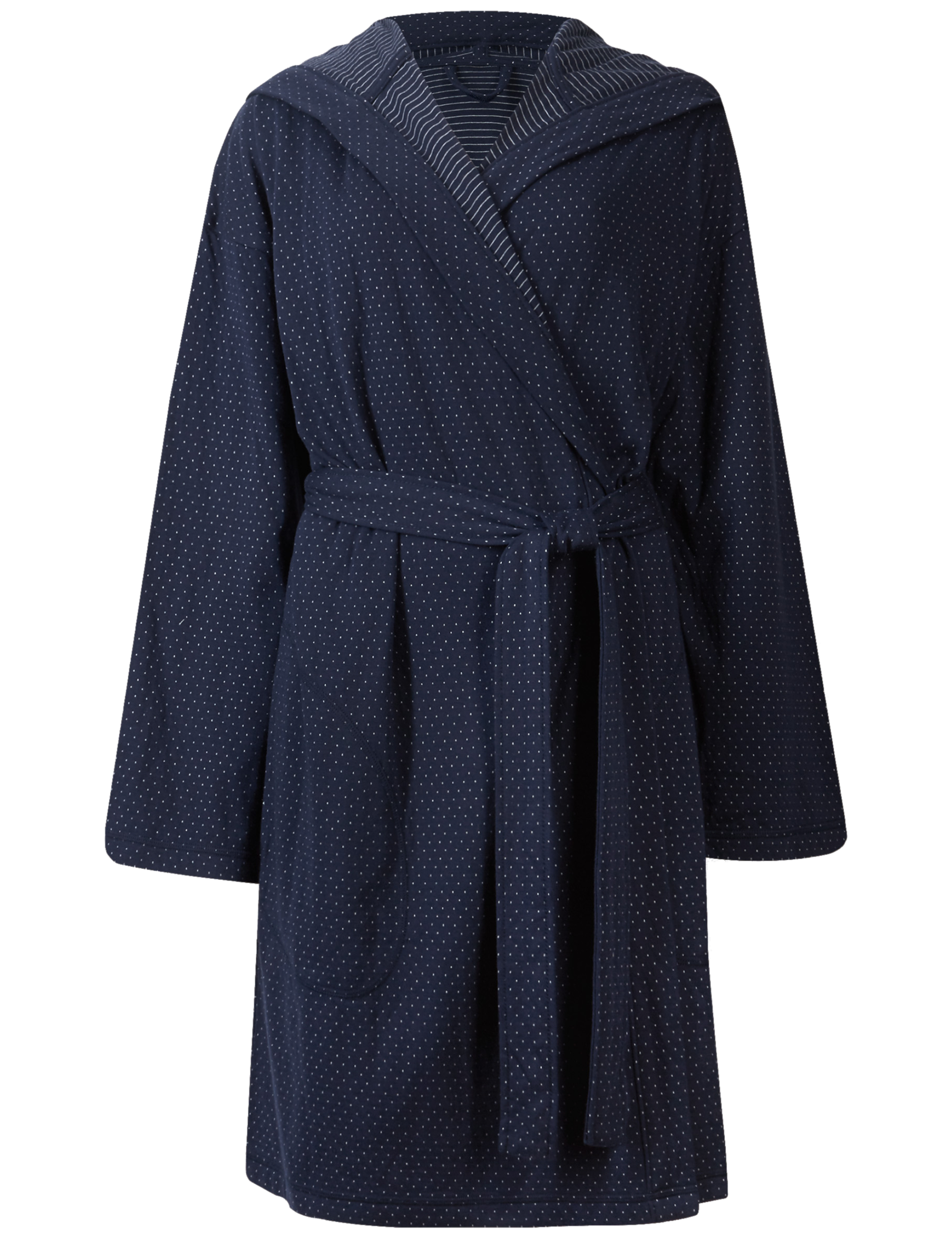 Jersey Double Sided Hooded Dressing Gown 5 of 6