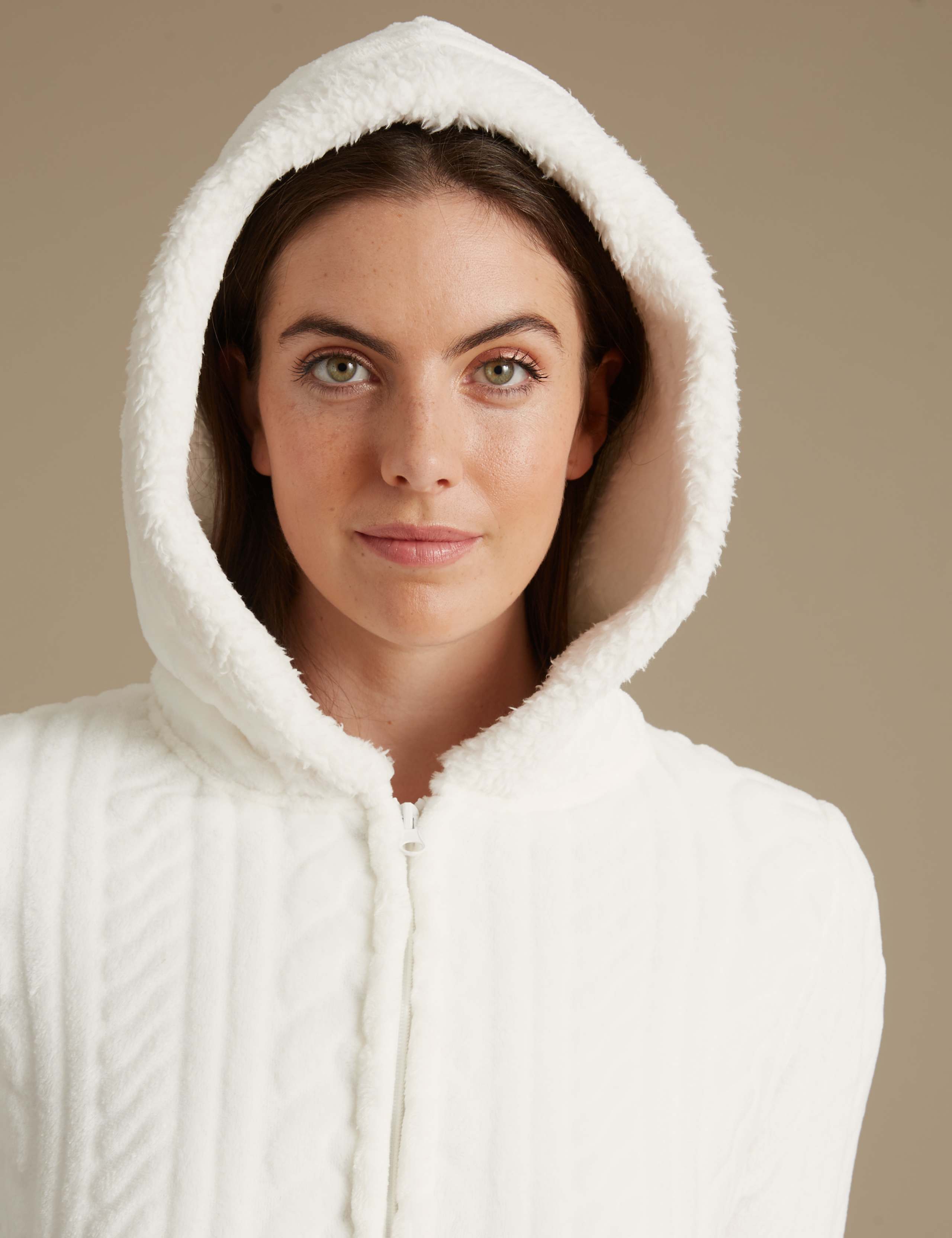 Textured Cable Carved Dressing Gown 4 of 8