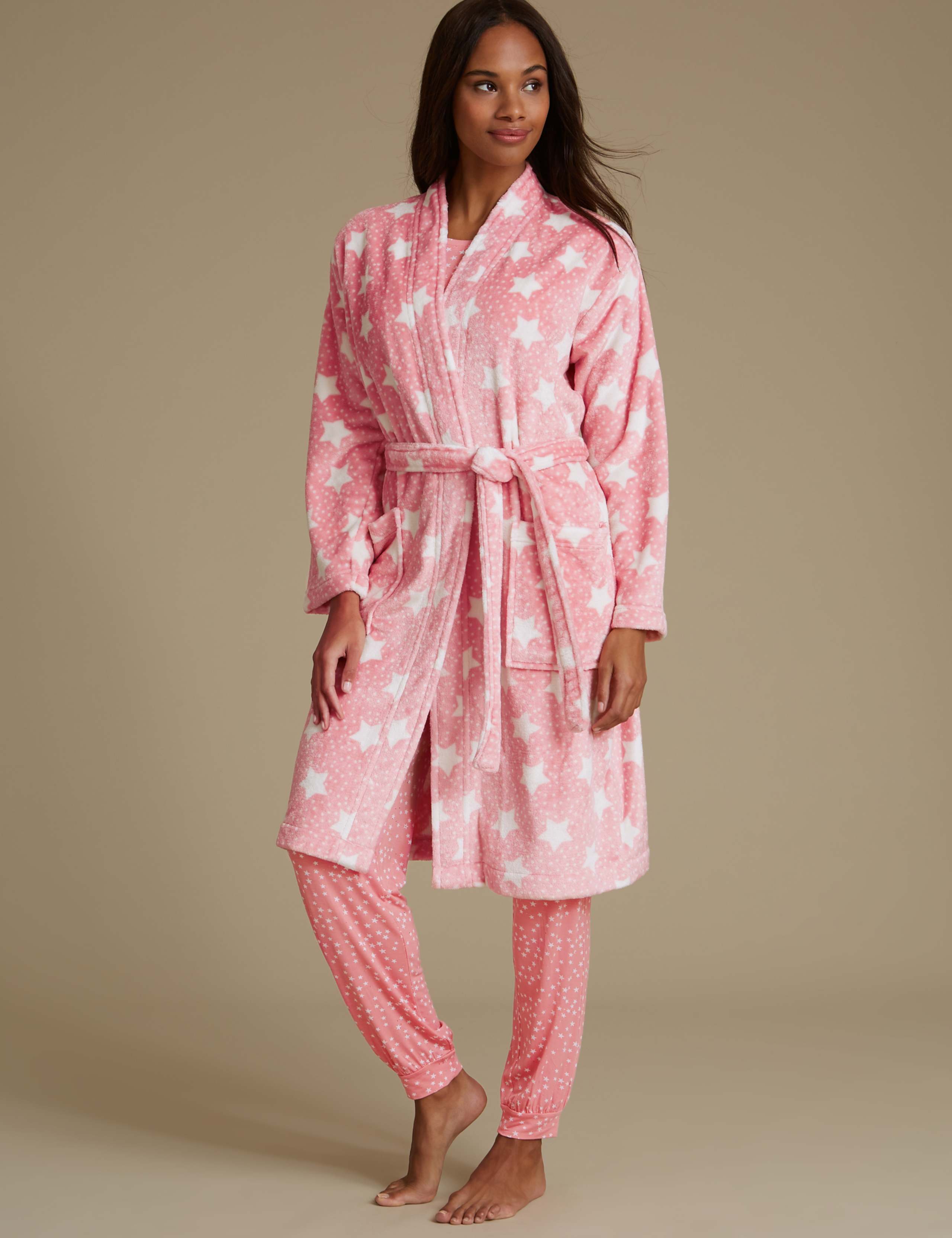 Shimmersoft™ Star Print Dressing Gown 1 of 7