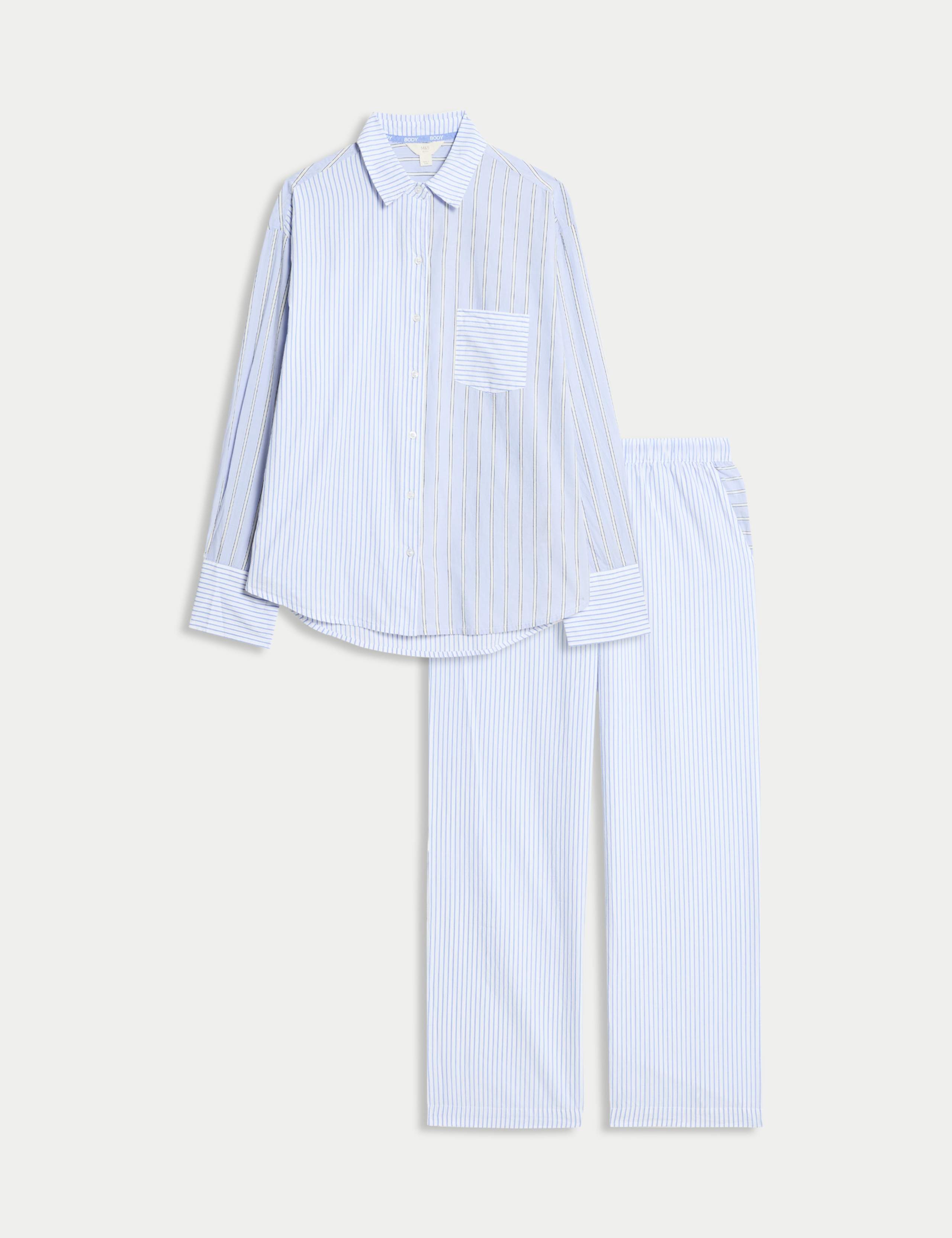 Cool Comfort™ Pure Cotton Striped Pyjama Set 2 of 5
