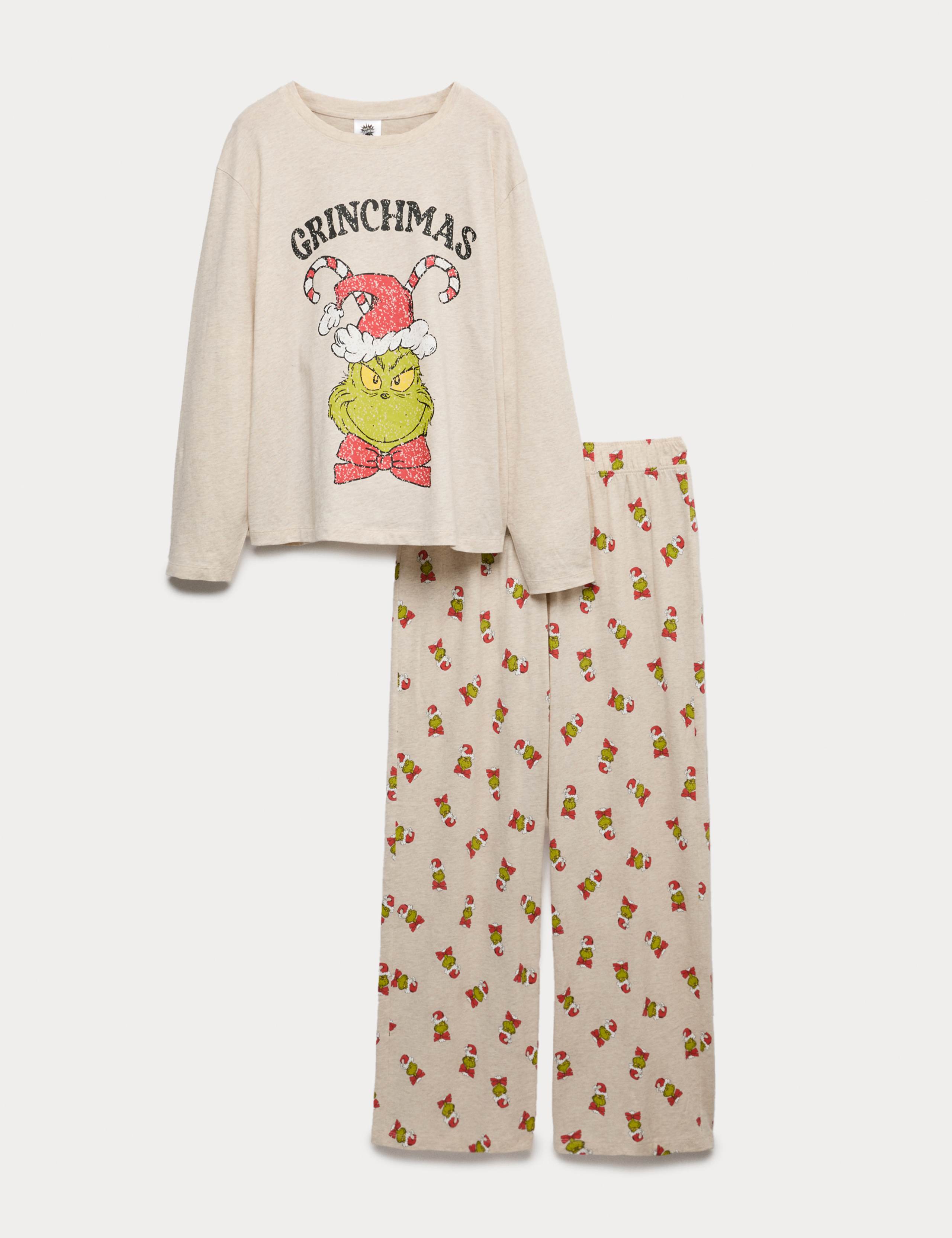 Pure Cotton Jersey Grinch™ Pyjama Set 2 of 5