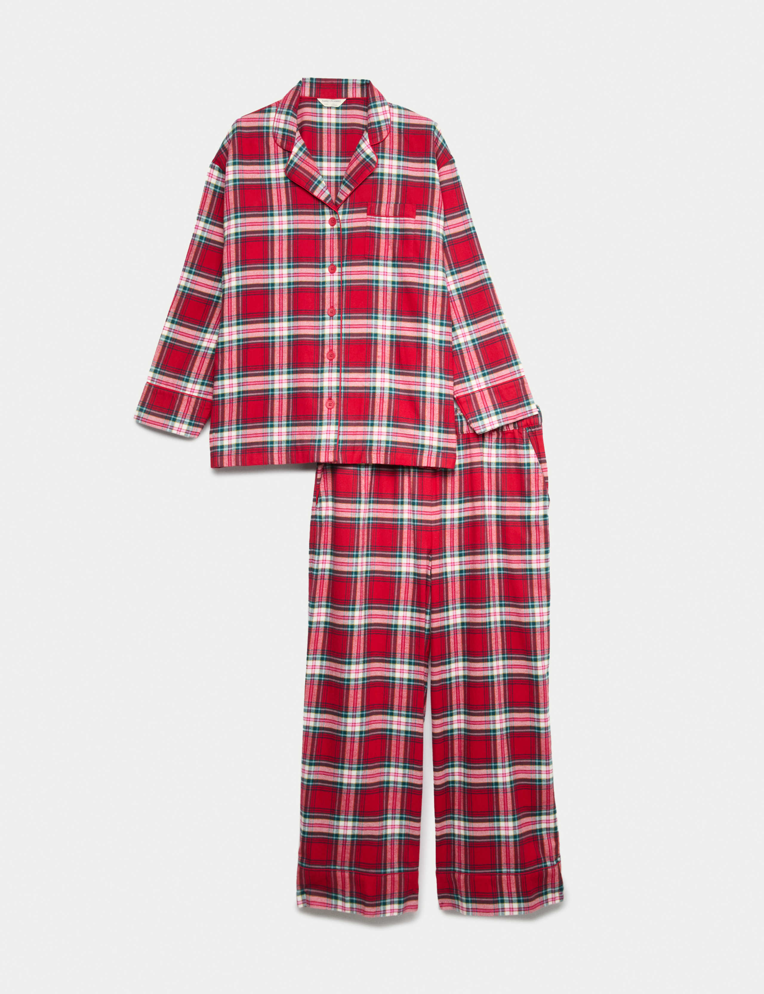 Brushed Cotton Checked Revere Pyjama Set 2 of 6