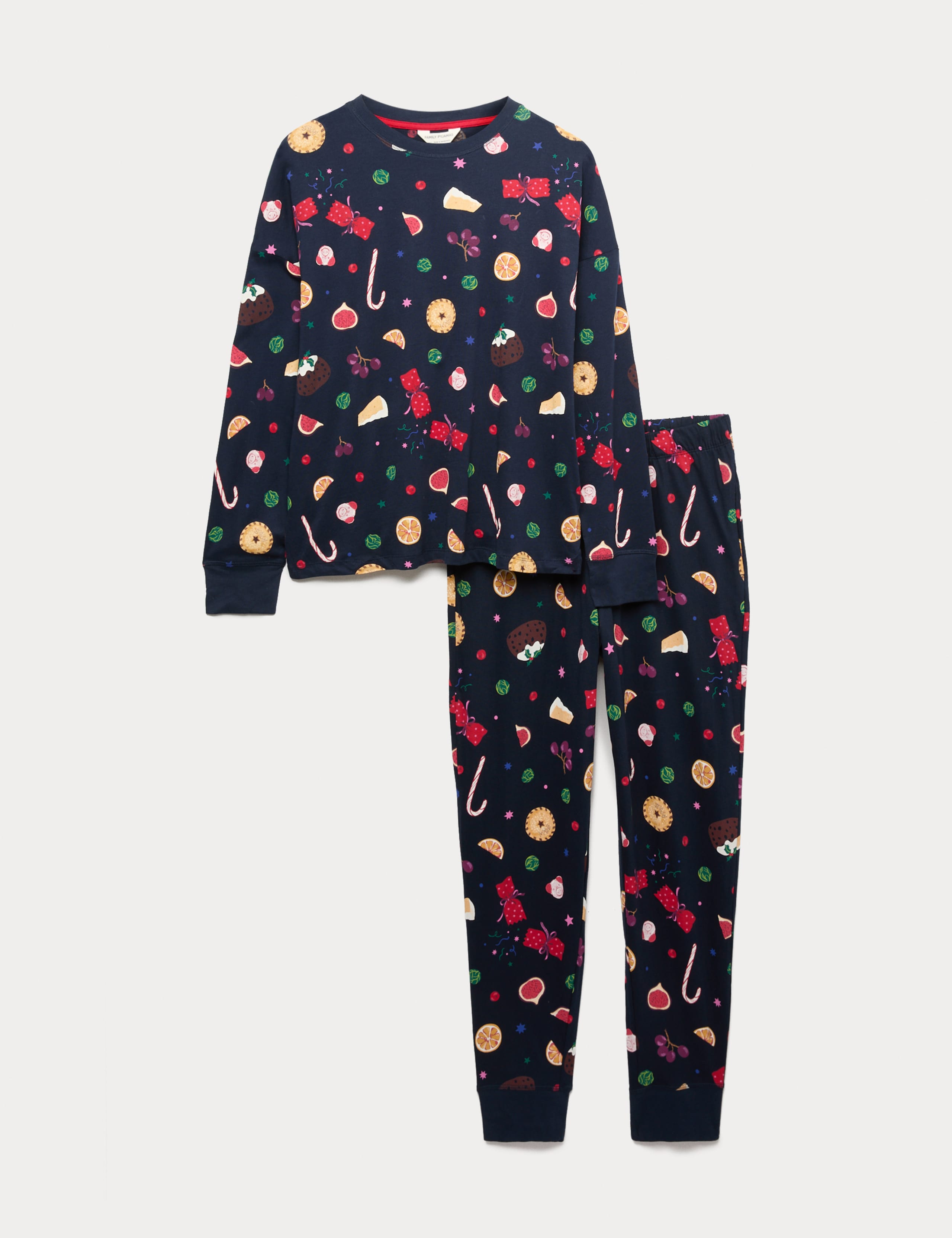 Pure Cotton Family Christmas Food Pyjama Set 2 of 5