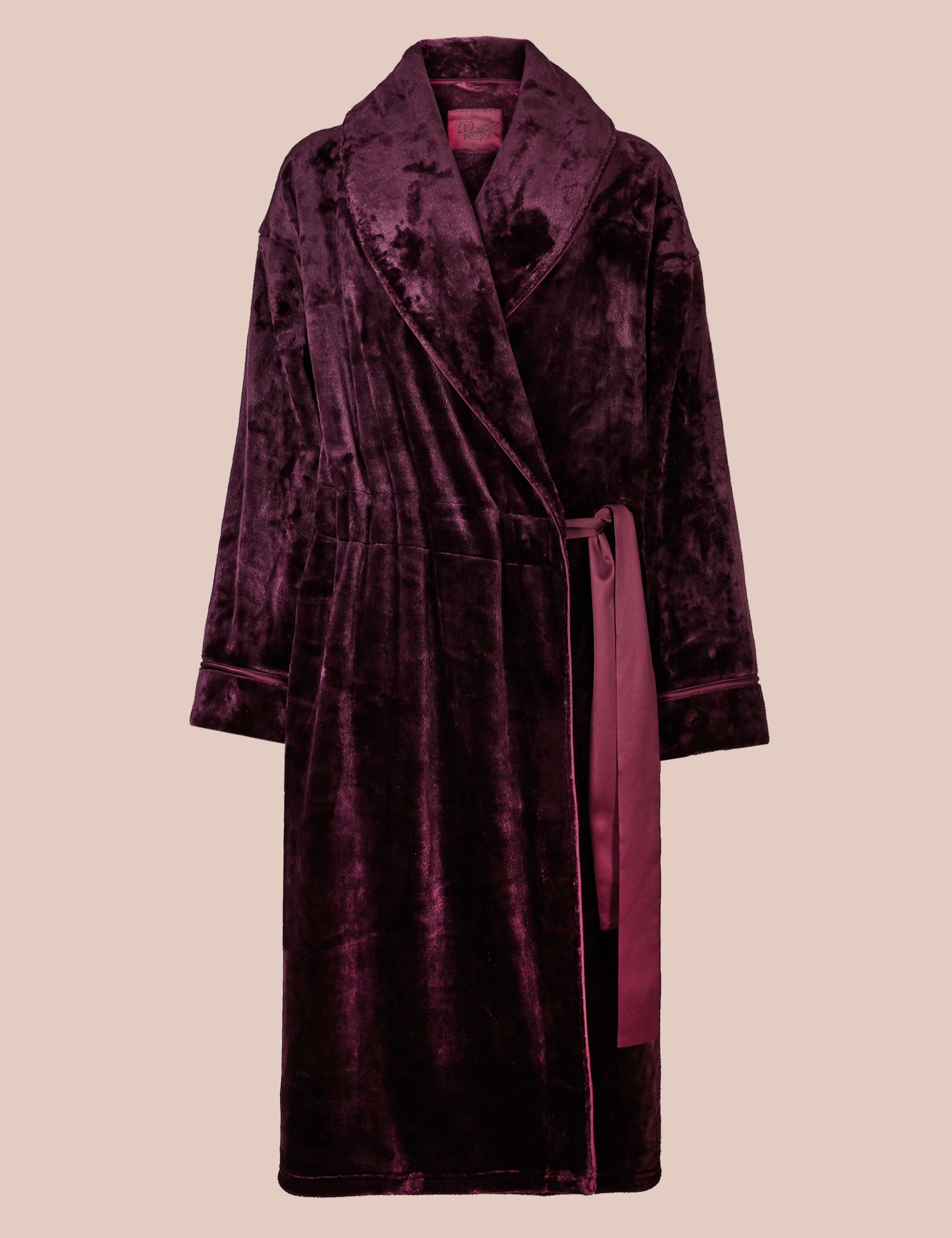 Luxury Velvet Touch Fleece Dressing Gown 2 of 4