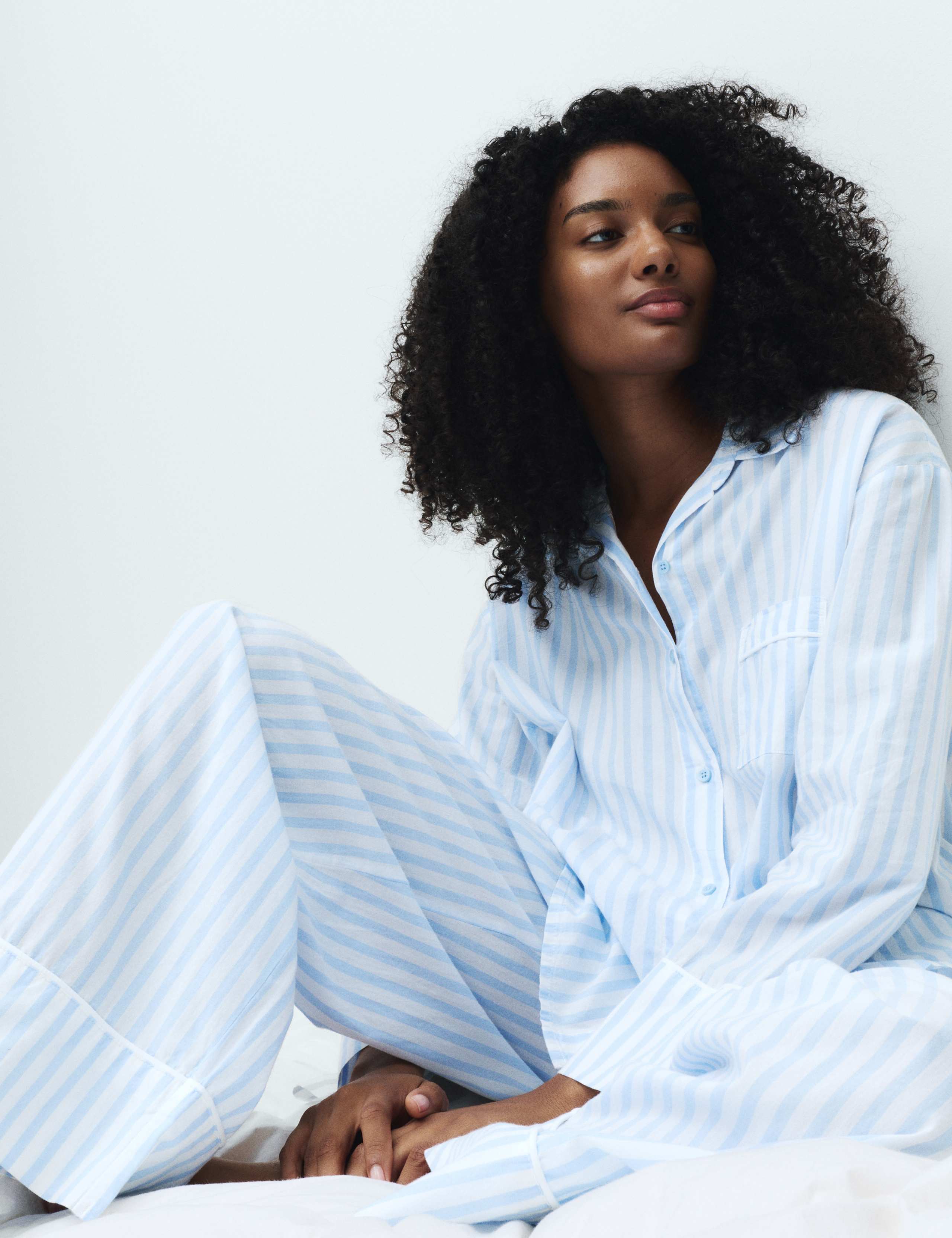 Pure Cotton Striped Pyjama Set 5 of 5