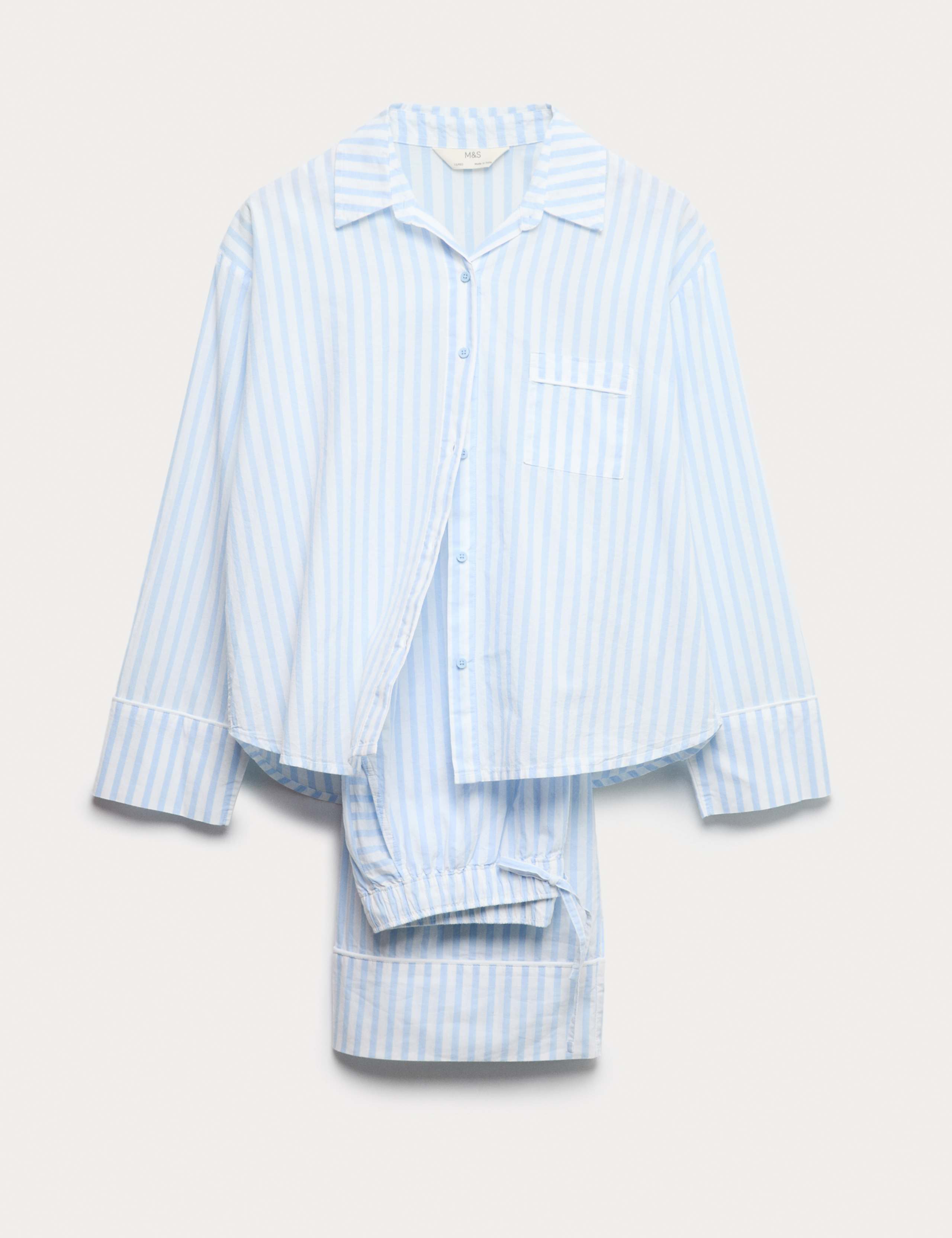 Pure Cotton Striped Pyjama Set 2 of 5