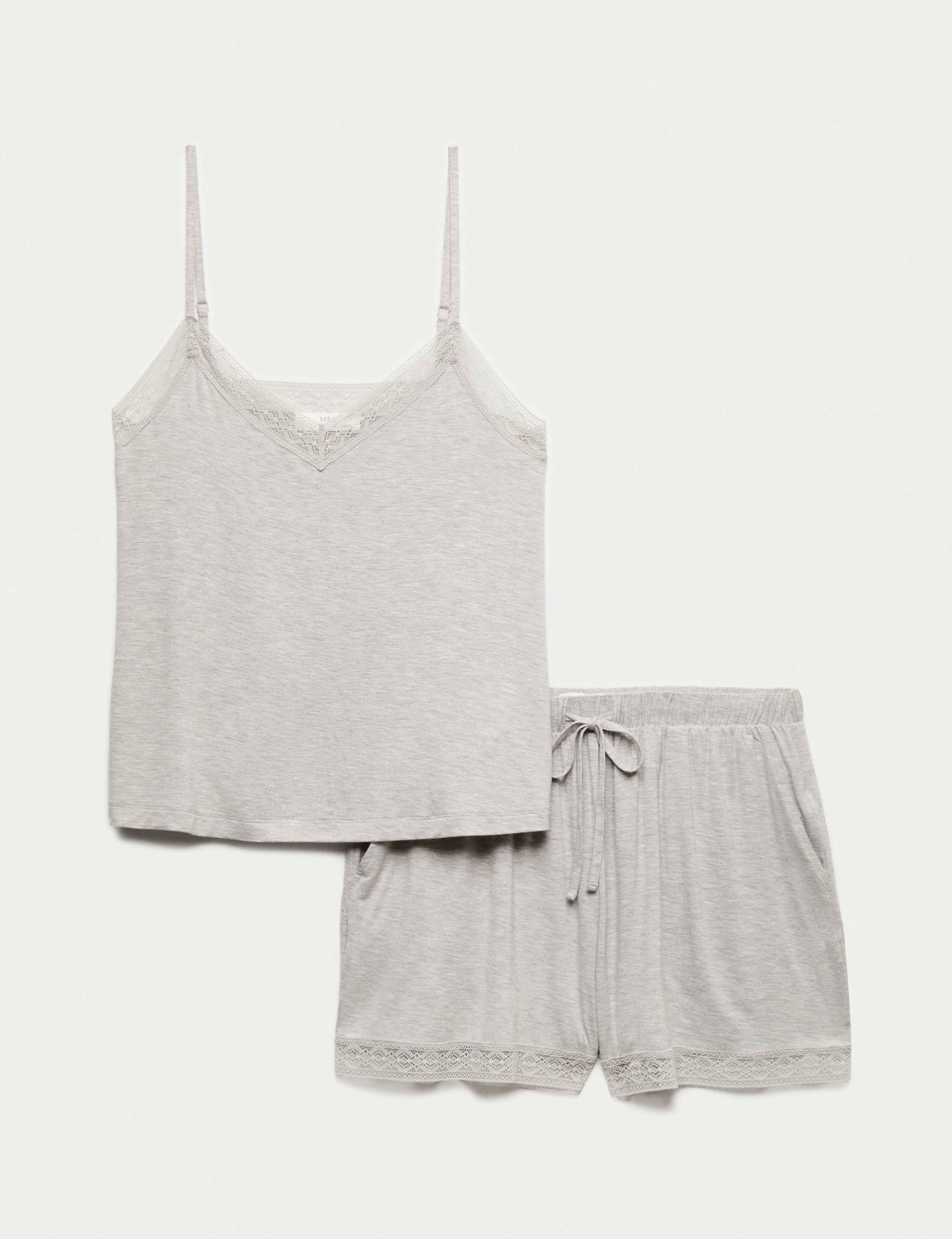 Lace Trim Cami Shortie Set 1 of 1