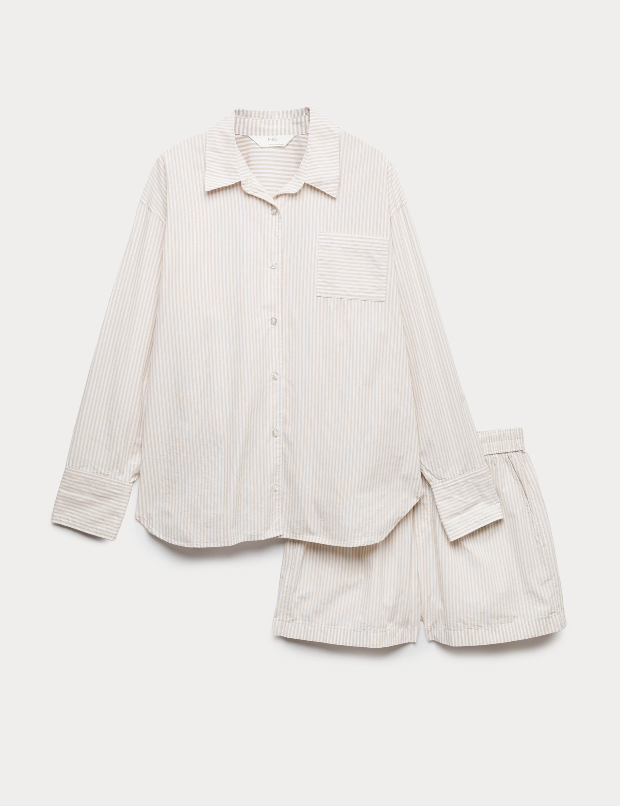 Pure Cotton Striped Shortie Set 2 of 6