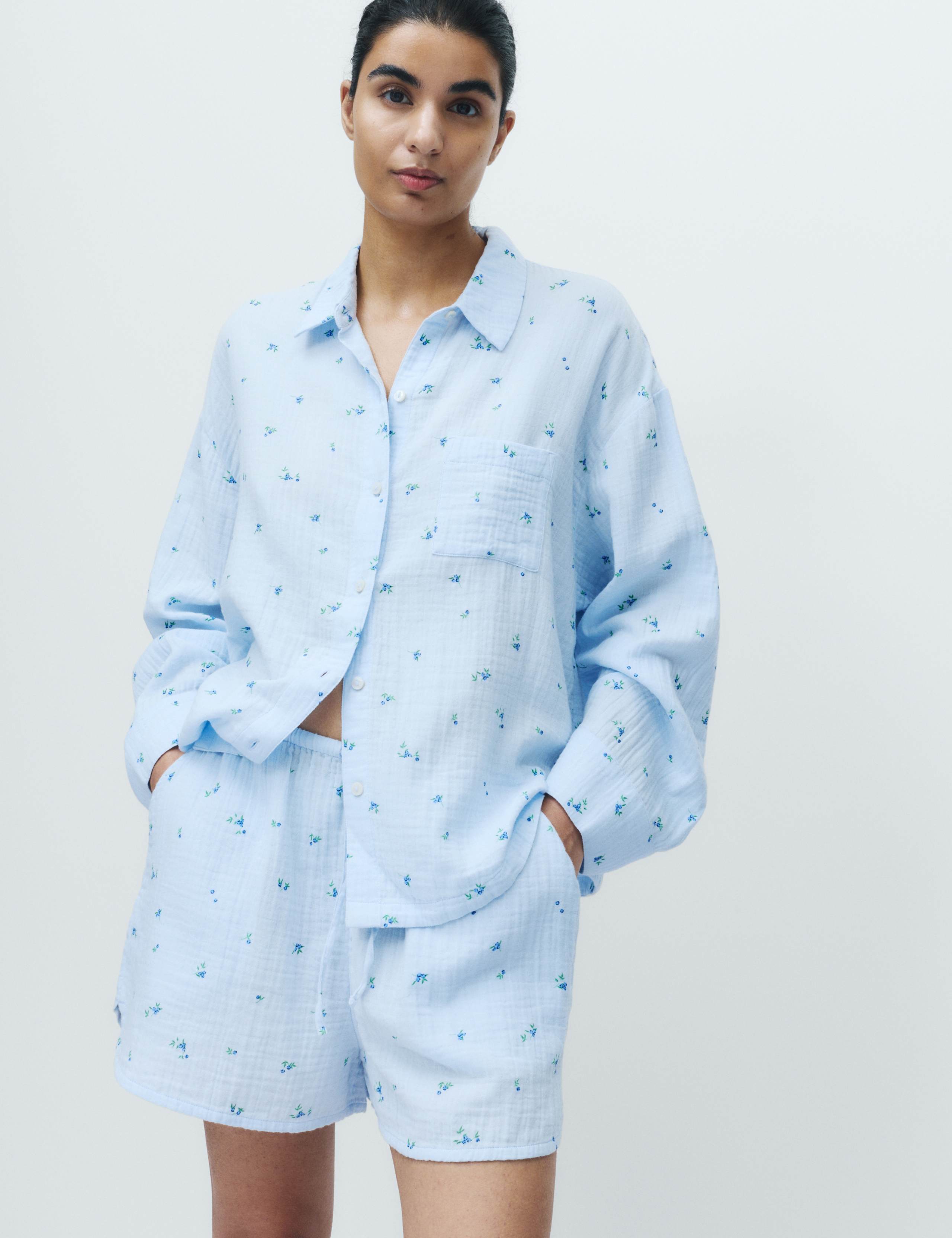 4 Piece Pure Cotton Printed Shortie Gift Set 5 of 6