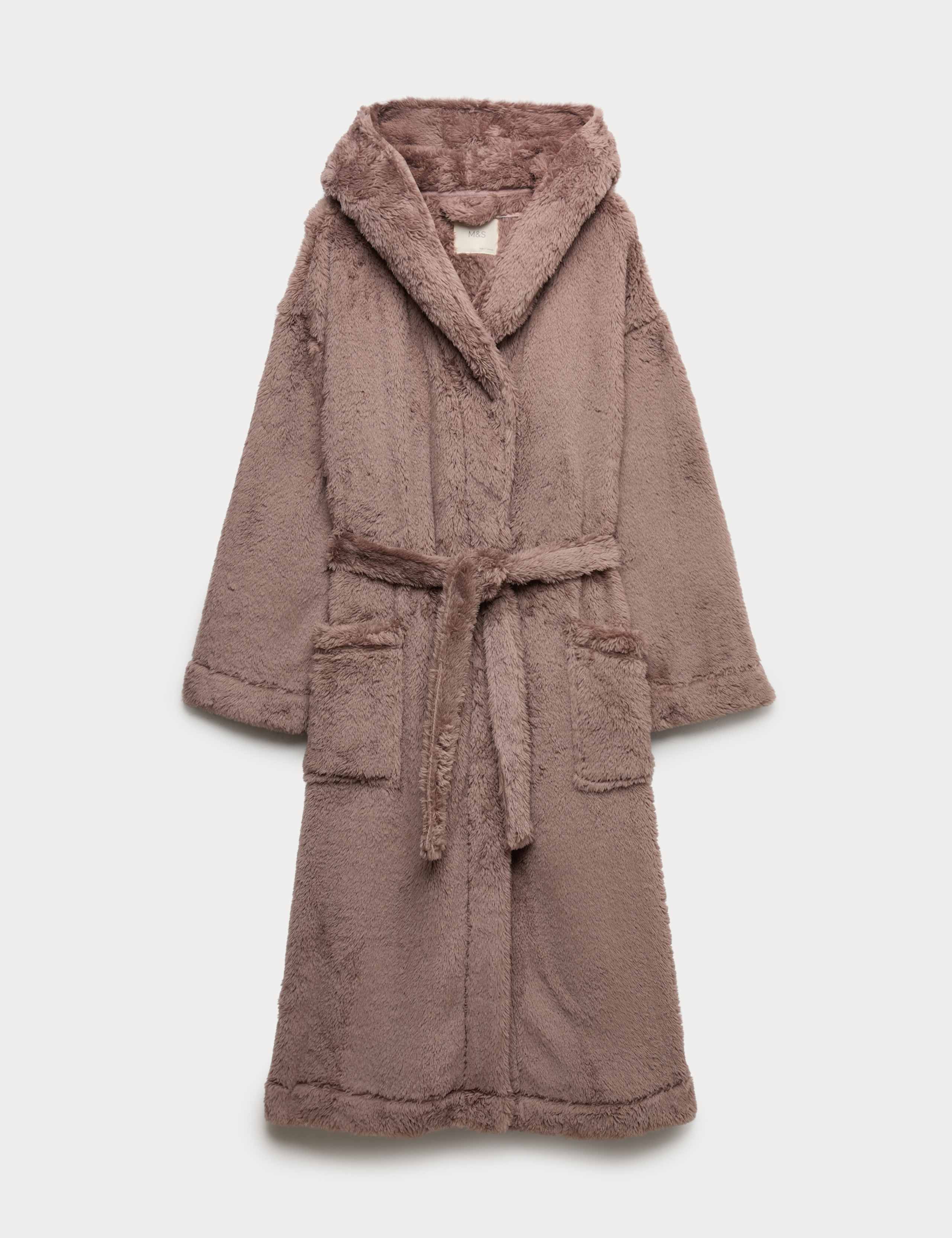 Fleece Hooded Dressing Gown 2 of 5