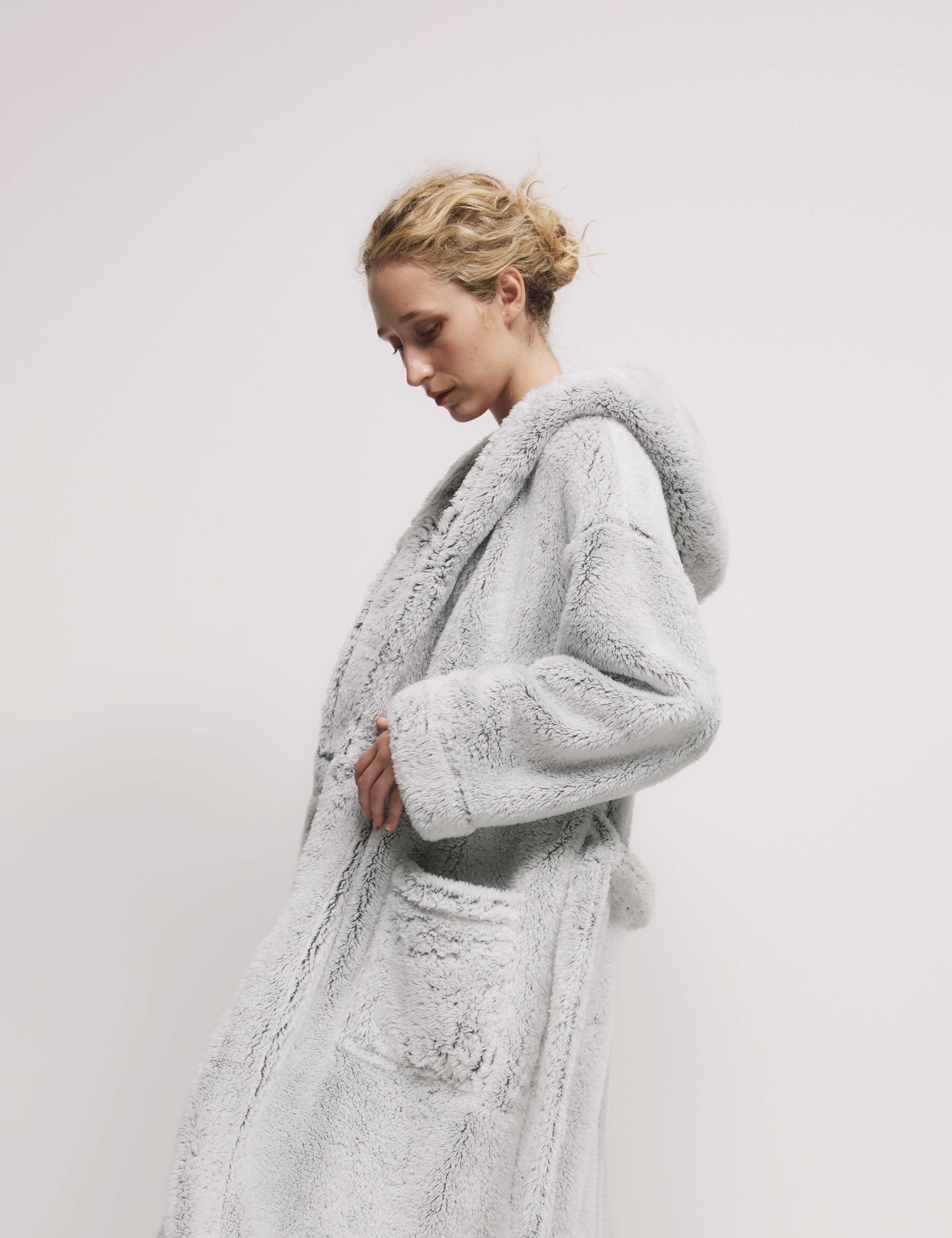 Fleece Hooded Dressing Gown 5 of 5