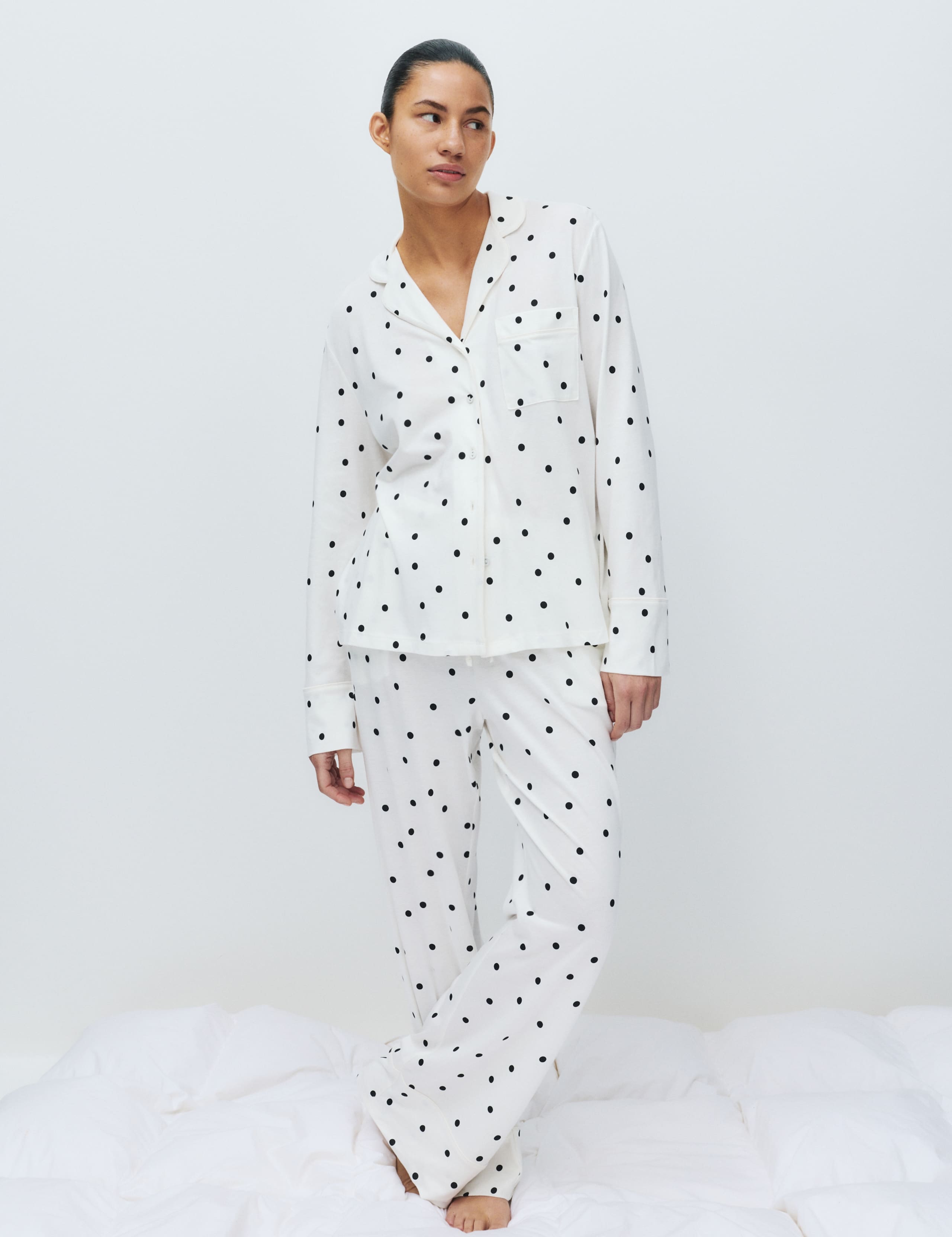 Cotton Modal Printed Revere Pyjama Set 4 of 5
