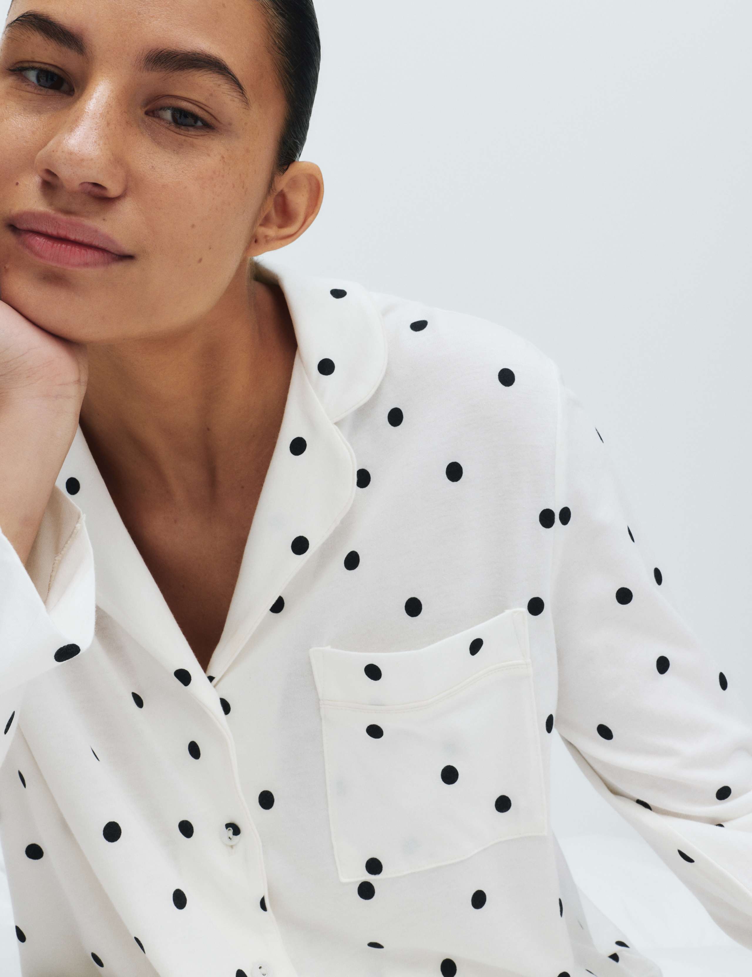 Cotton Modal Printed Revere Pyjama Set 5 of 5