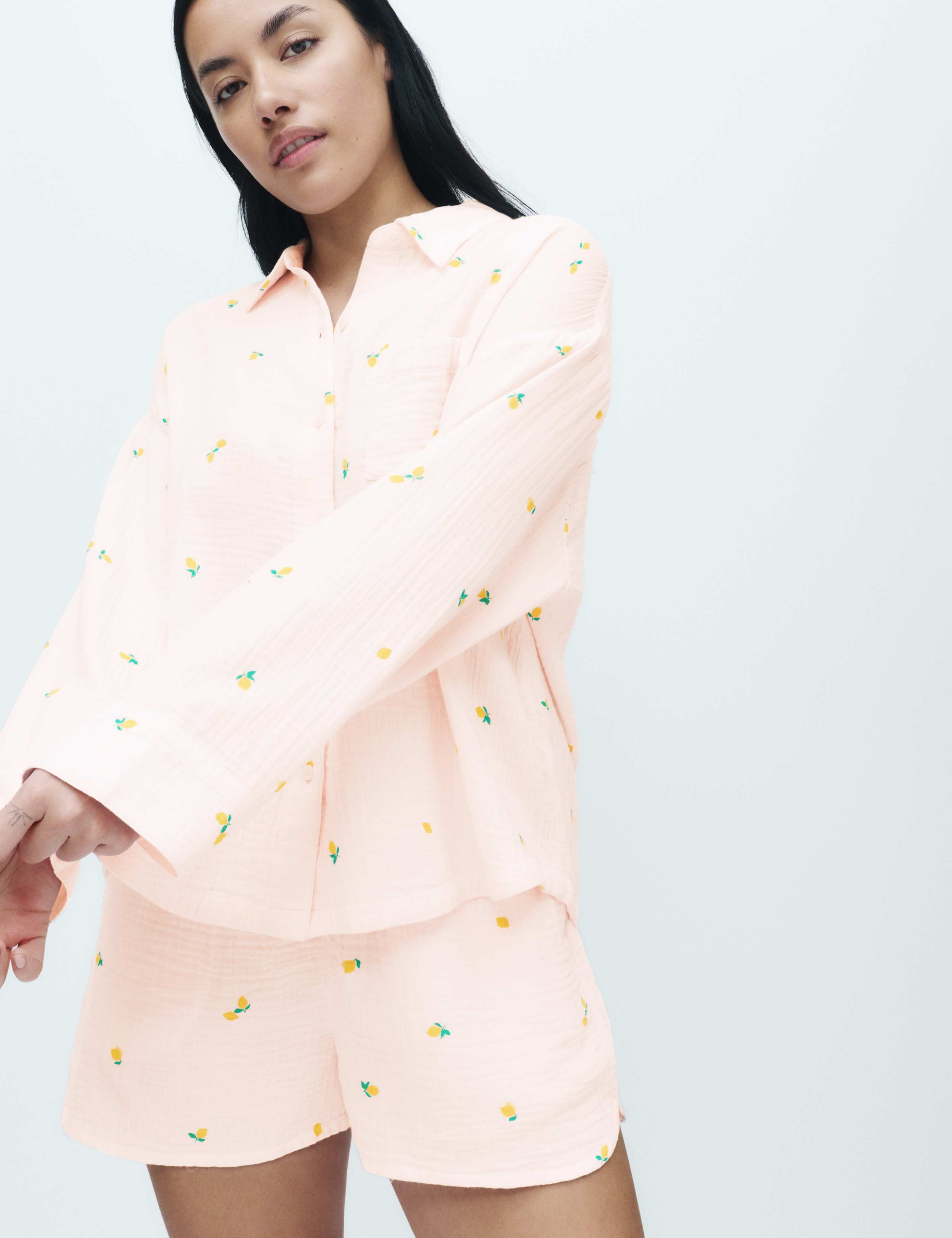 Pure Cotton Muslin Printed Shortie Set 5 of 6