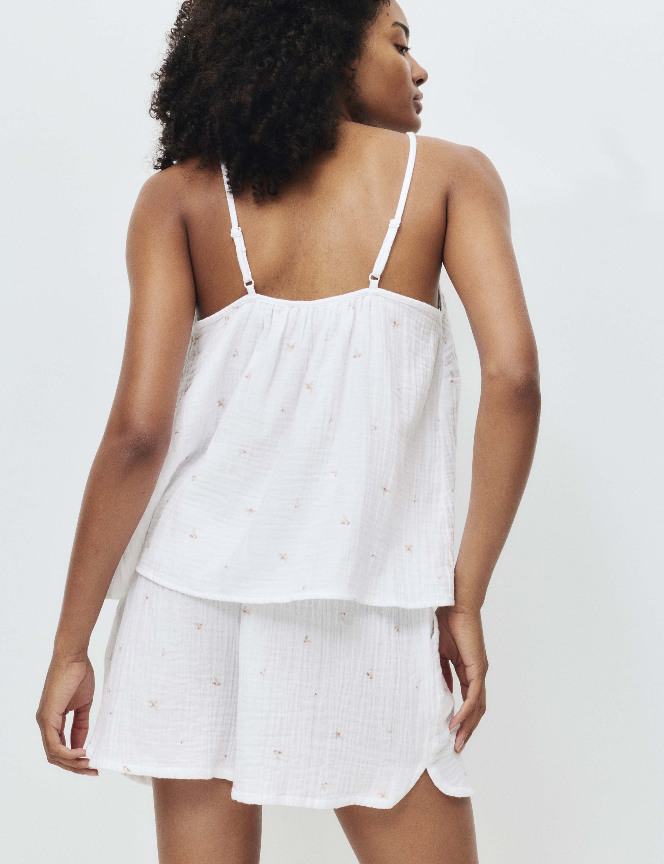 Pure Cotton Muslin Printed Cami Shortie Set 5 of 6