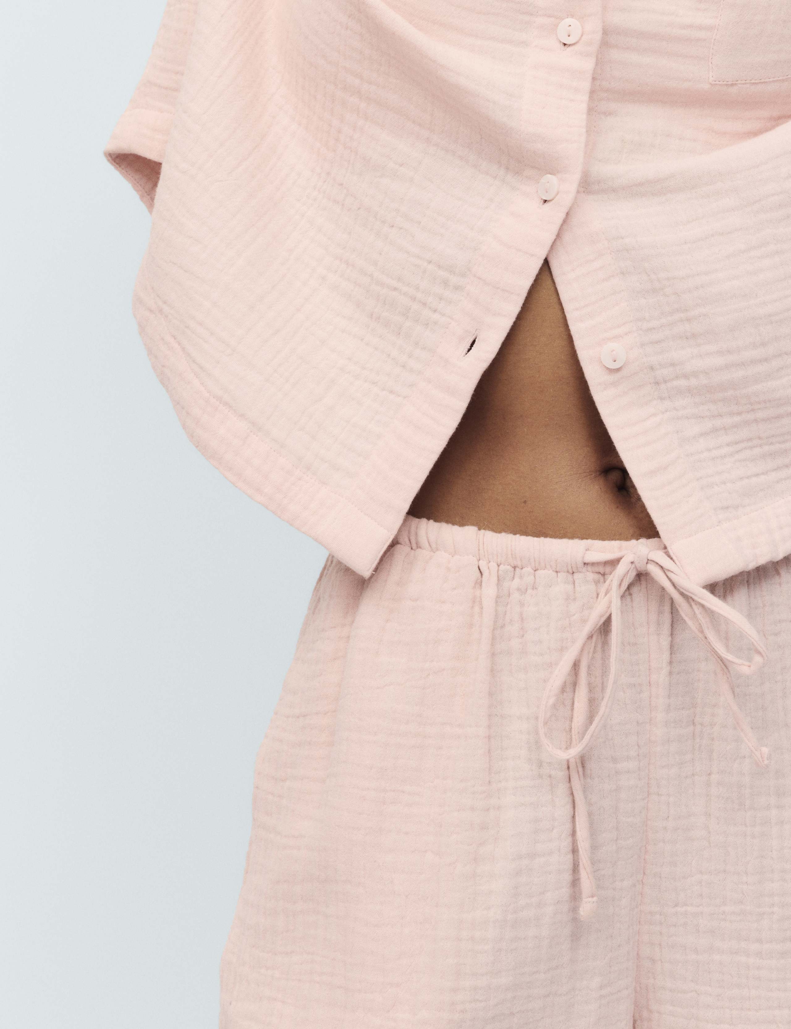 Pure Cotton Muslin Shortie Pyjama Set 3 of 6