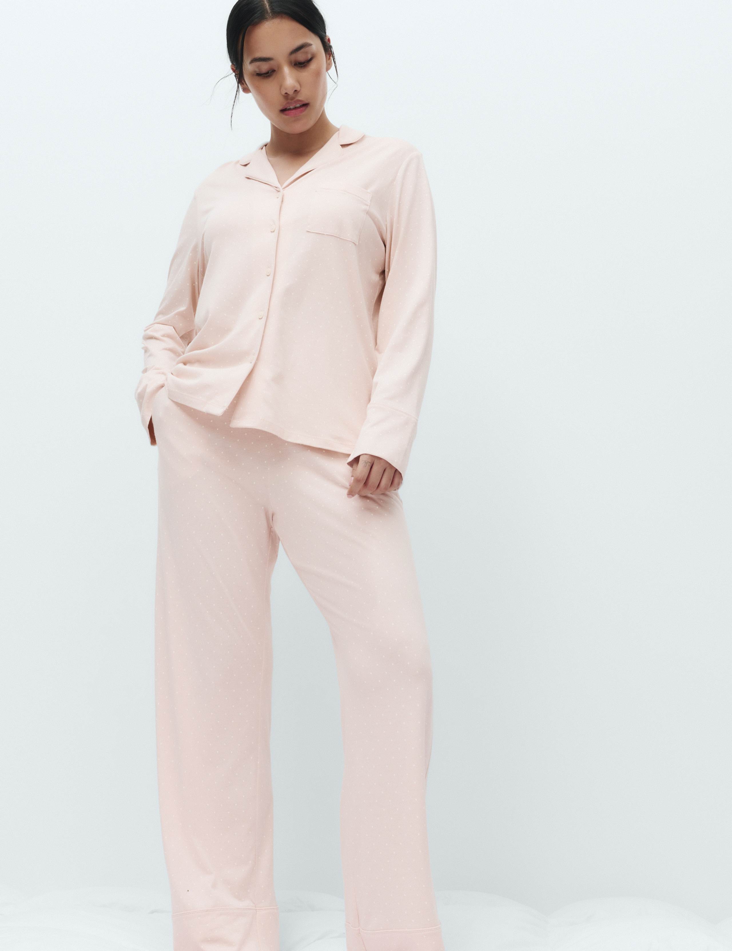 Cotton Modal Printed Revere Pyjama Set 1 of 5