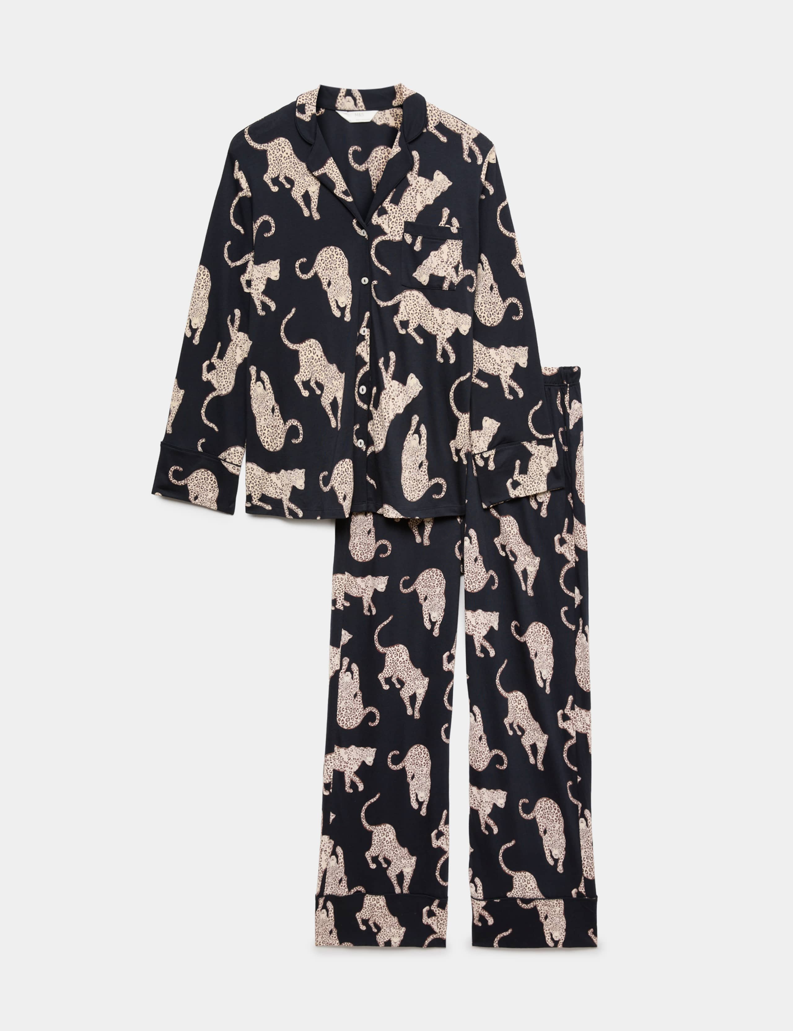 Cotton Modal Printed Revere Pyjama Set 2 of 5