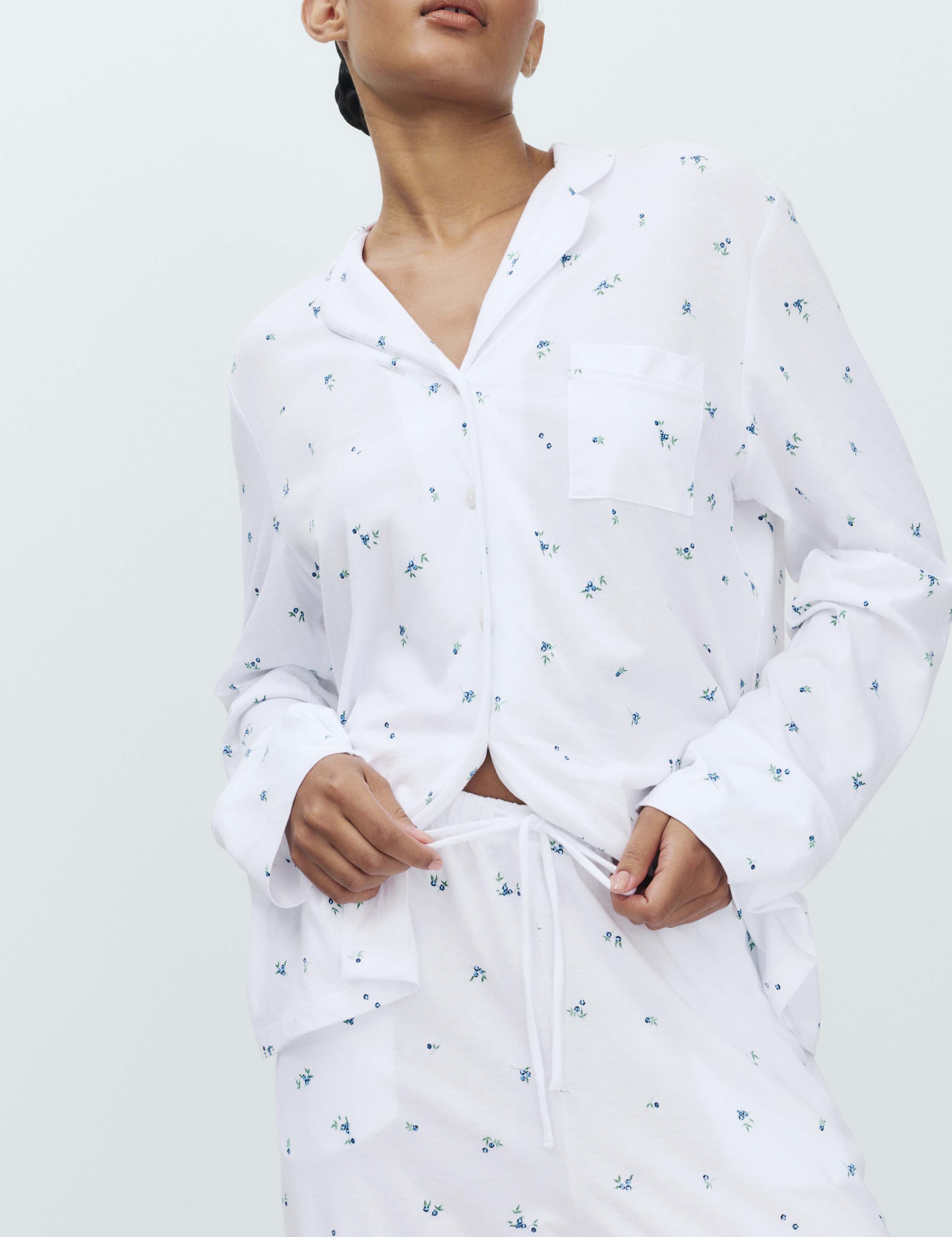 Cotton Modal Printed Revere Pyjama Set 5 of 6