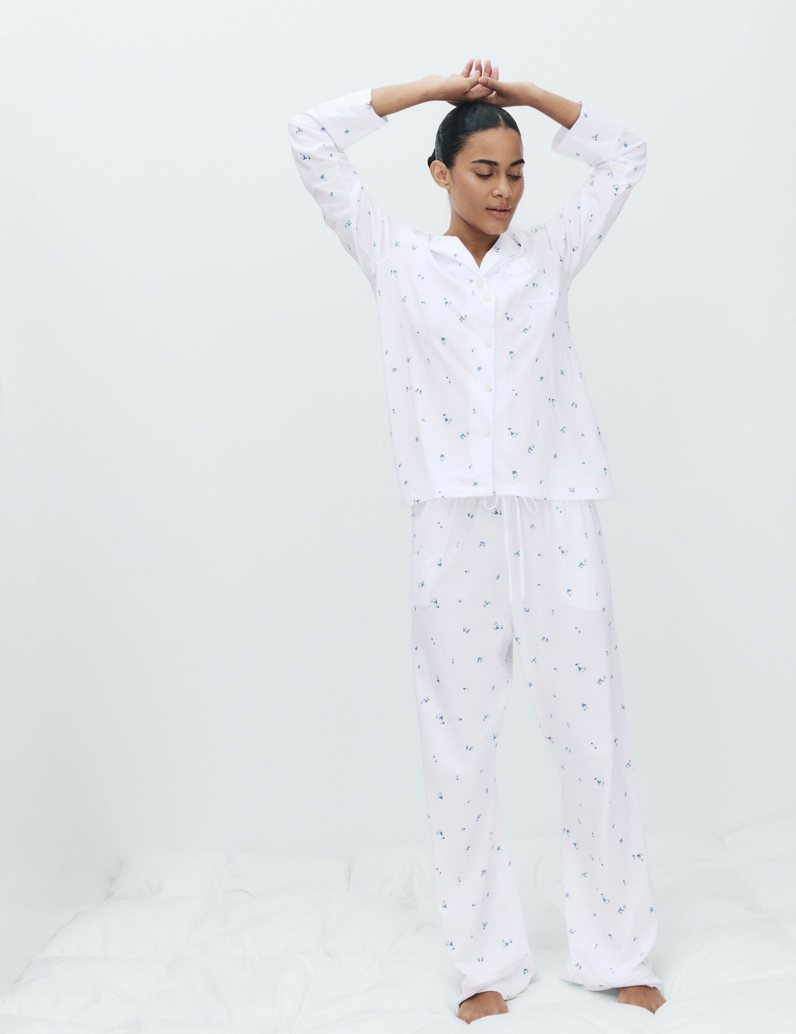 Cotton Modal Printed Revere Pyjama Set 6 of 6
