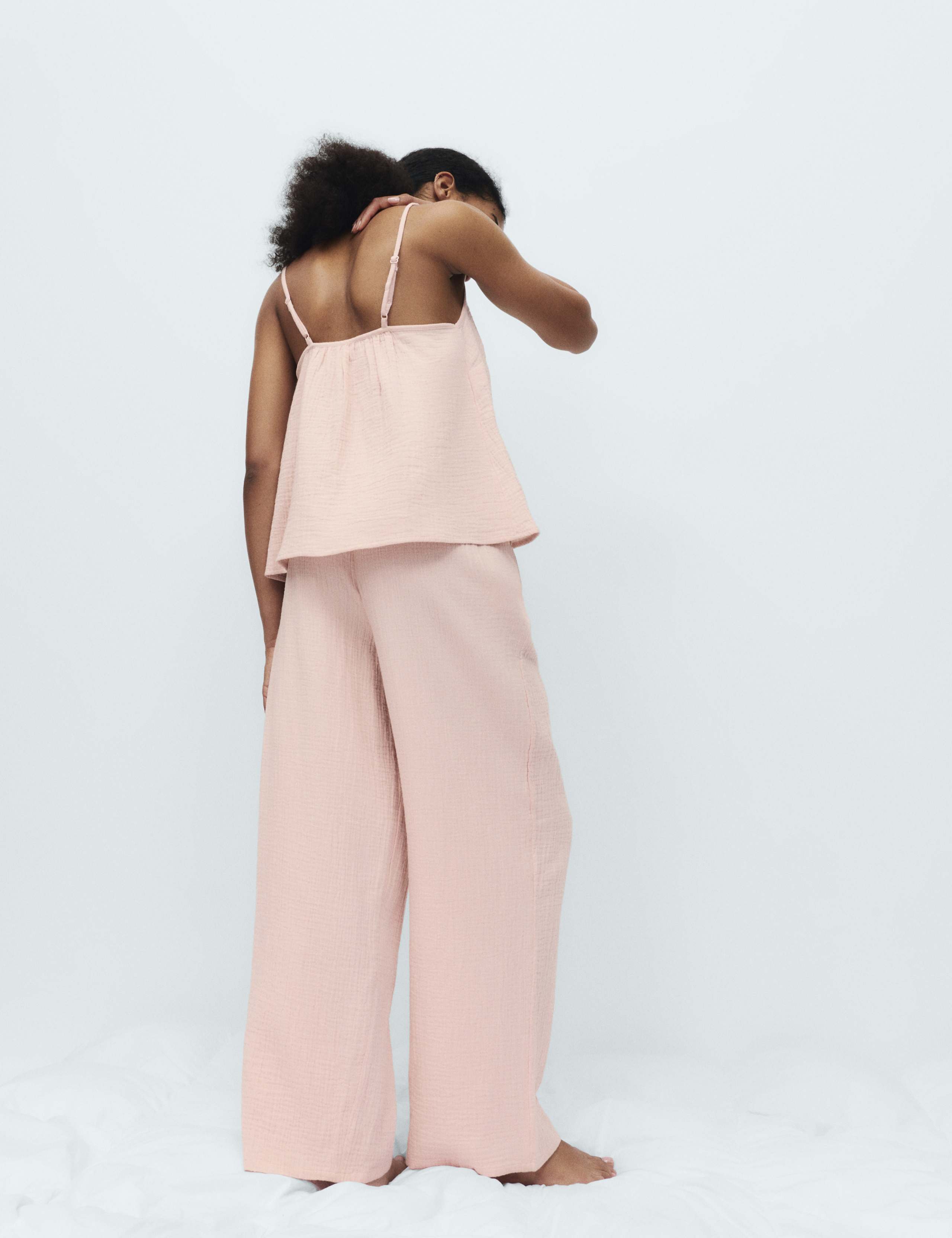 Pure Cotton Muslin Cami Pyjama Set 5 of 6