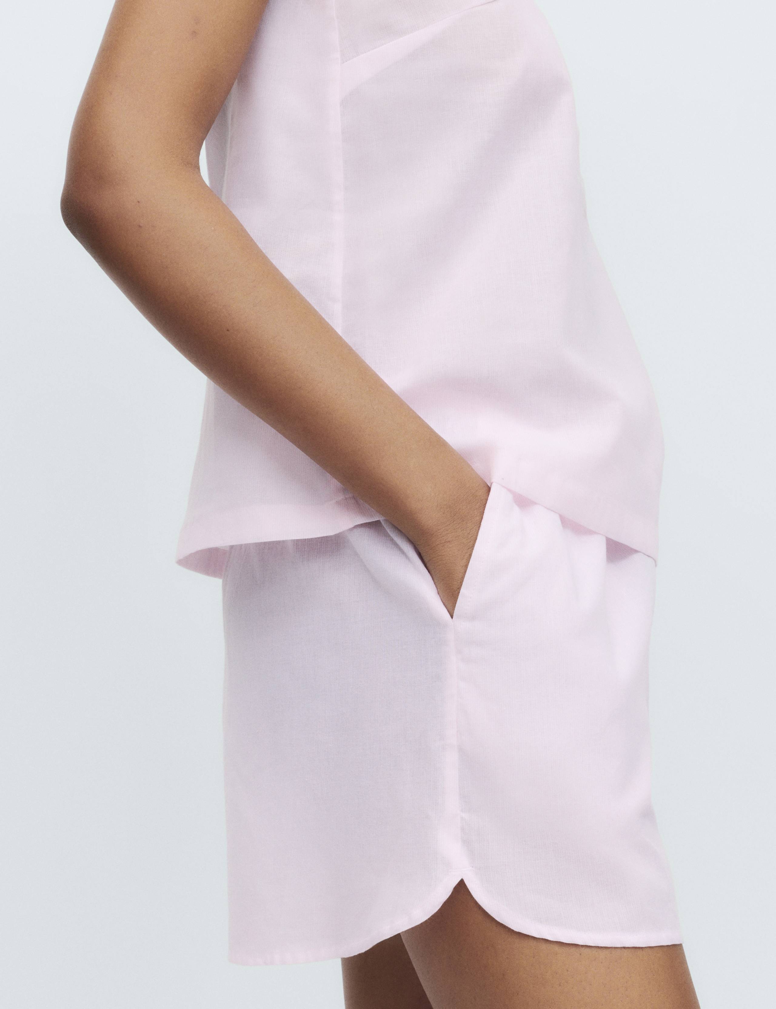 Woven Striped Cami Shortie Pyjama Set 3 of 5